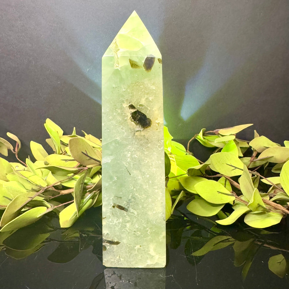 Prehnite with Epidote Tower