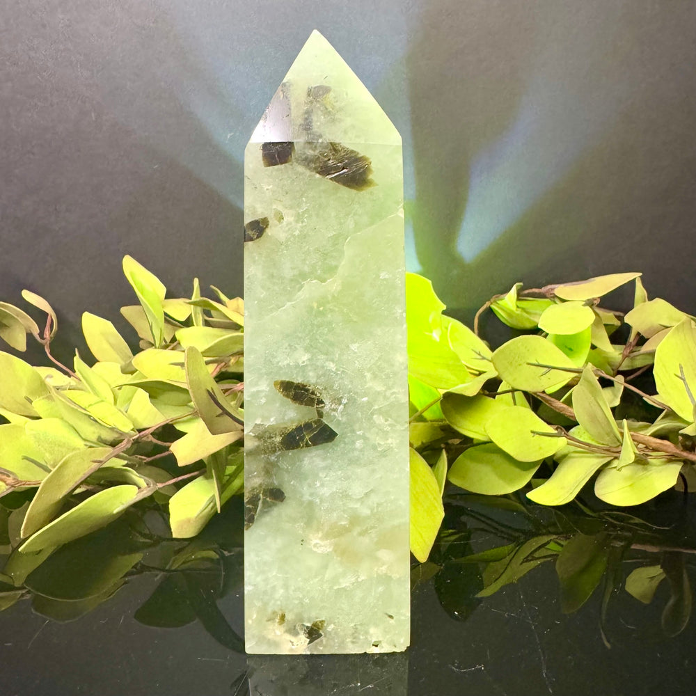 Prehnite with Epidote Tower