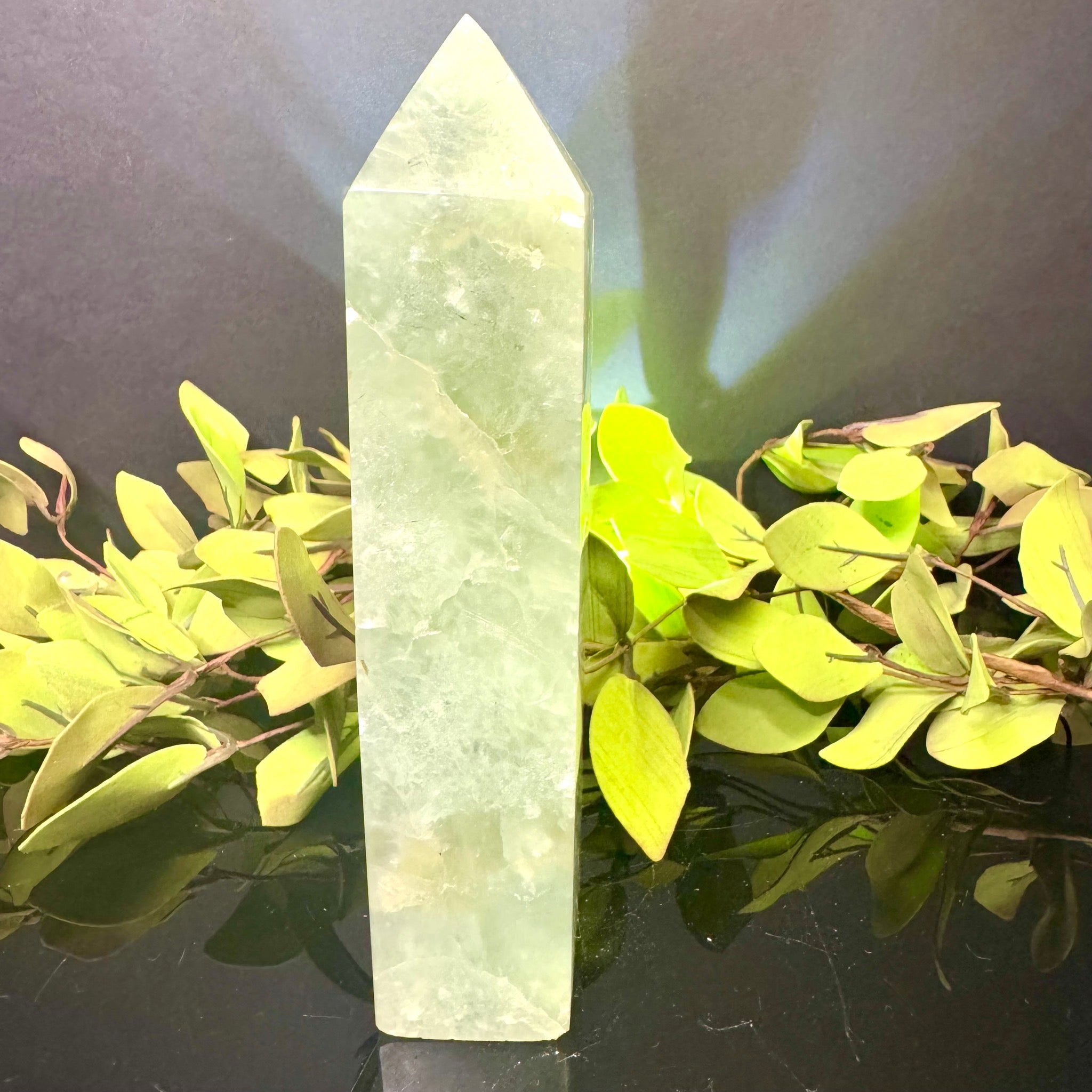 Prehnite with Epidote Tower