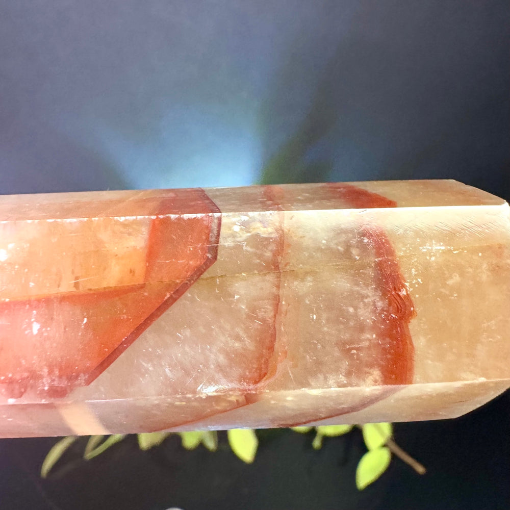 Calcite with Fire Quartz Tower