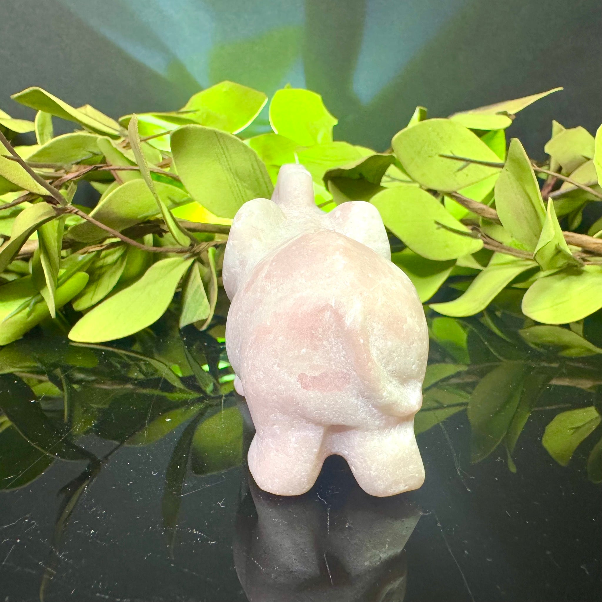 Pink Opal Carved Elephant