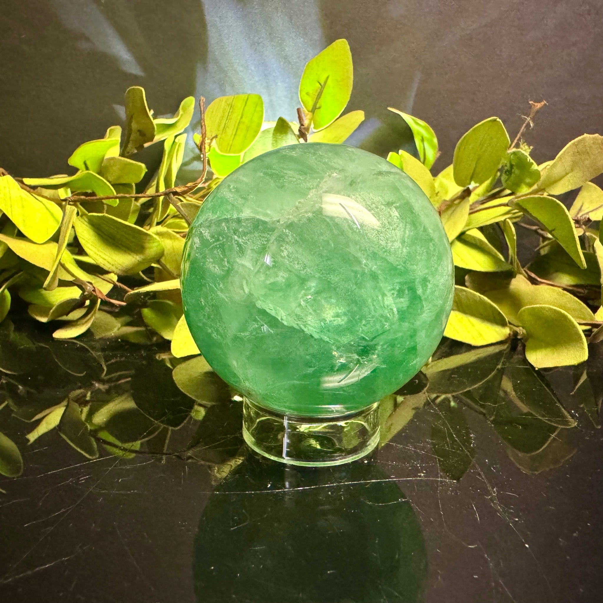 Green Fluorite Sphere