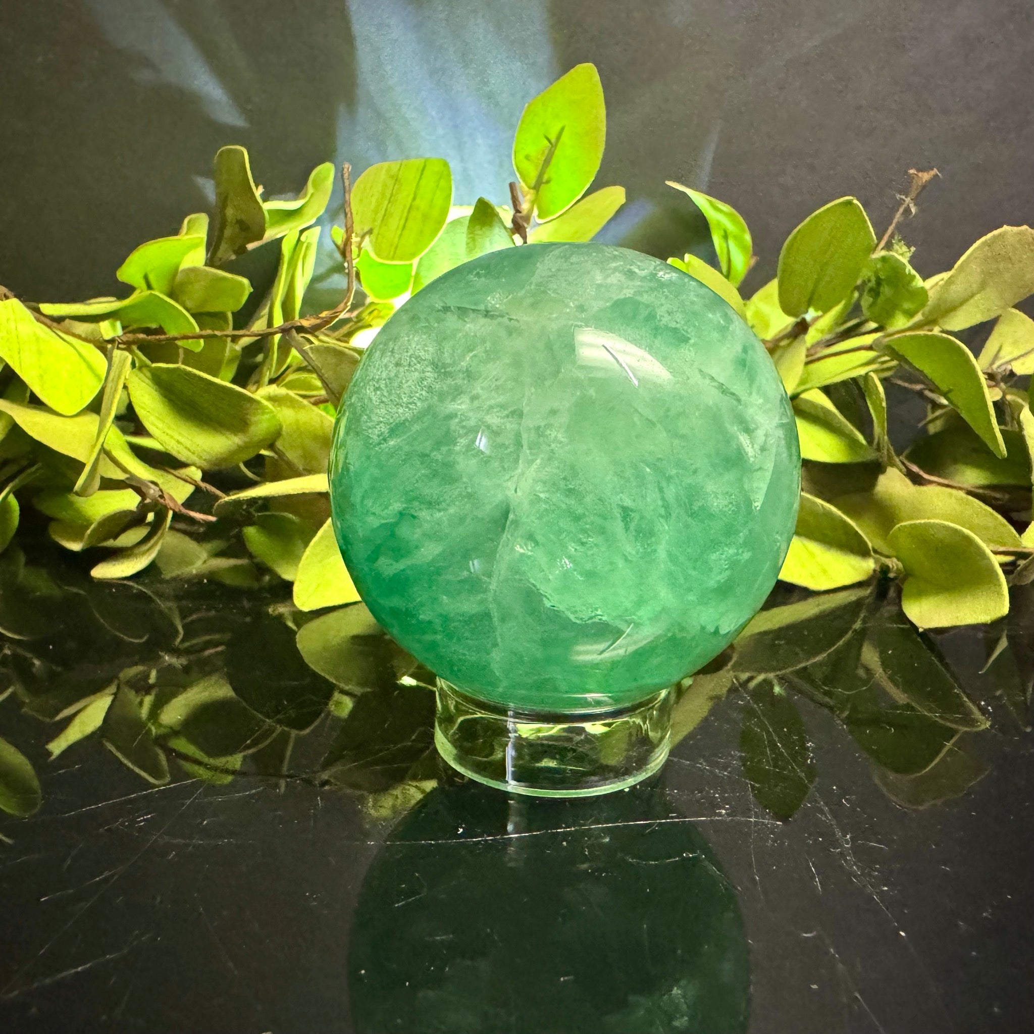 Green Fluorite Sphere