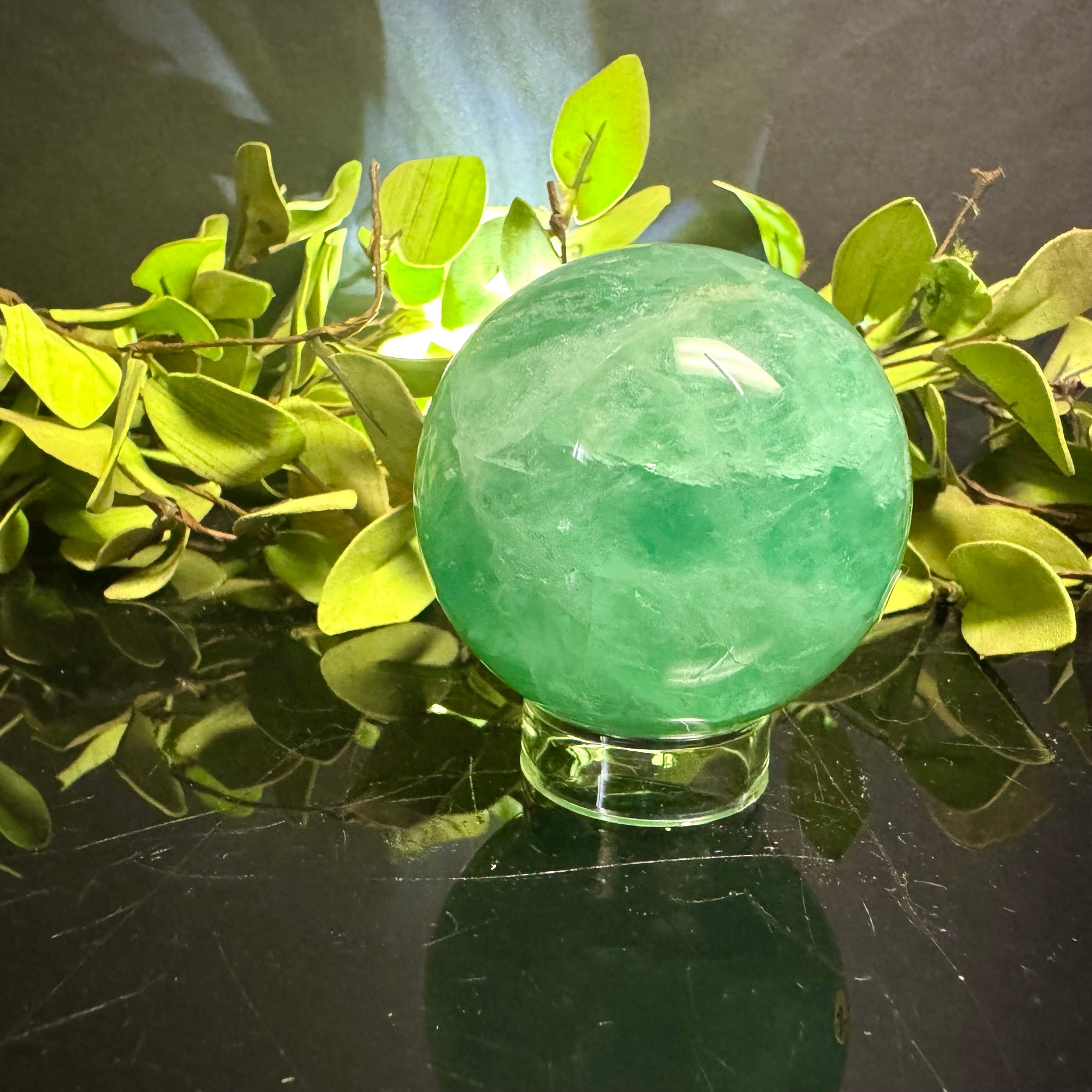 Green Fluorite Sphere
