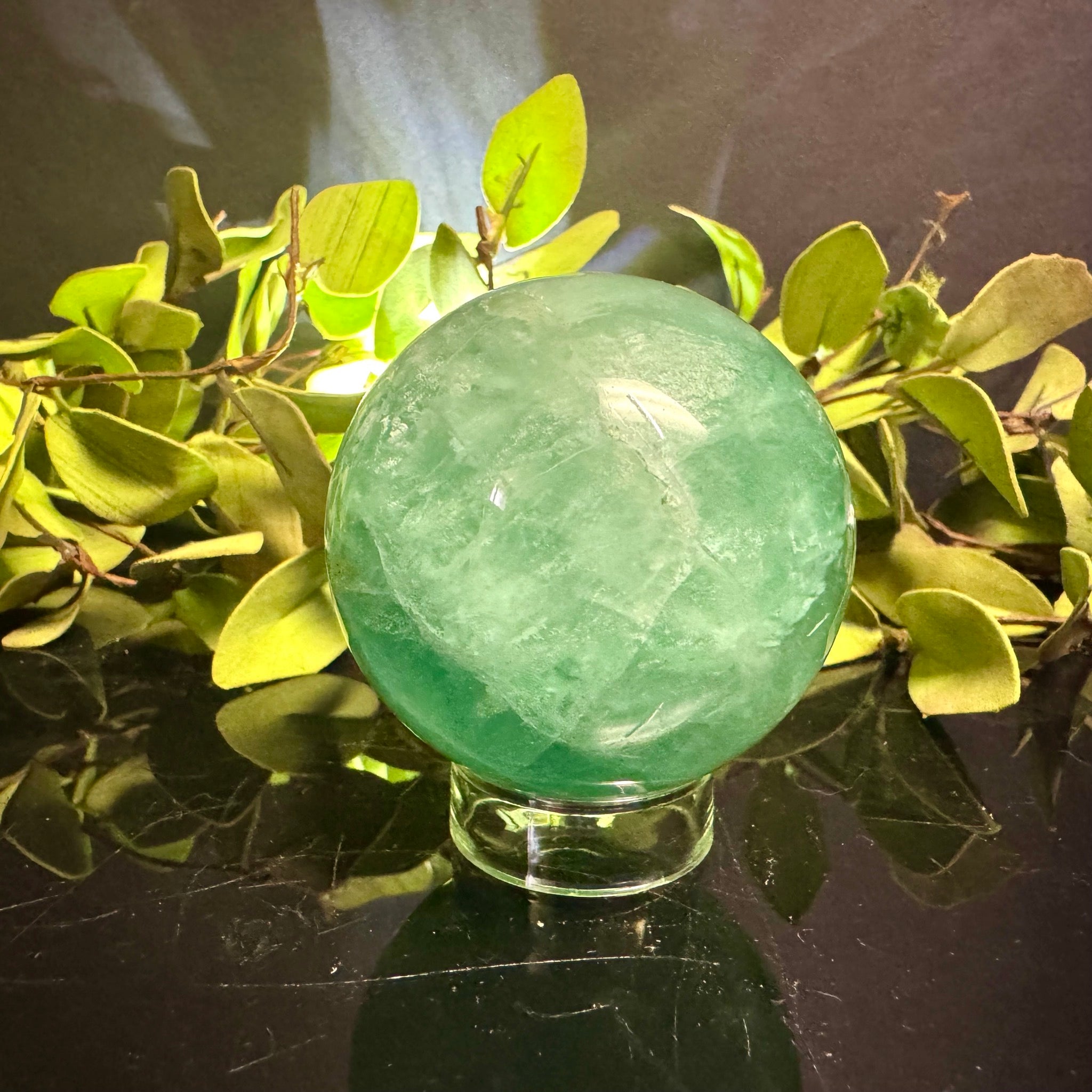 Green Fluorite Sphere