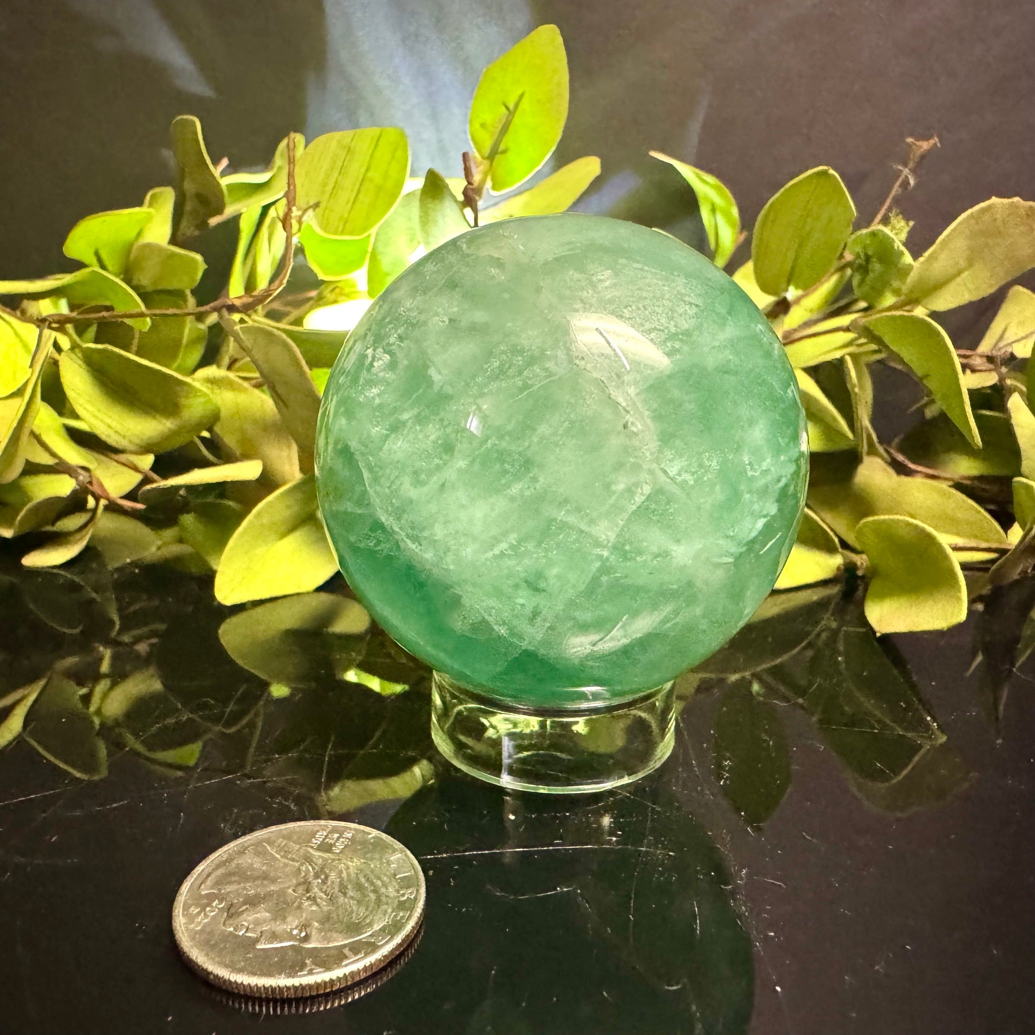 Green Fluorite Sphere