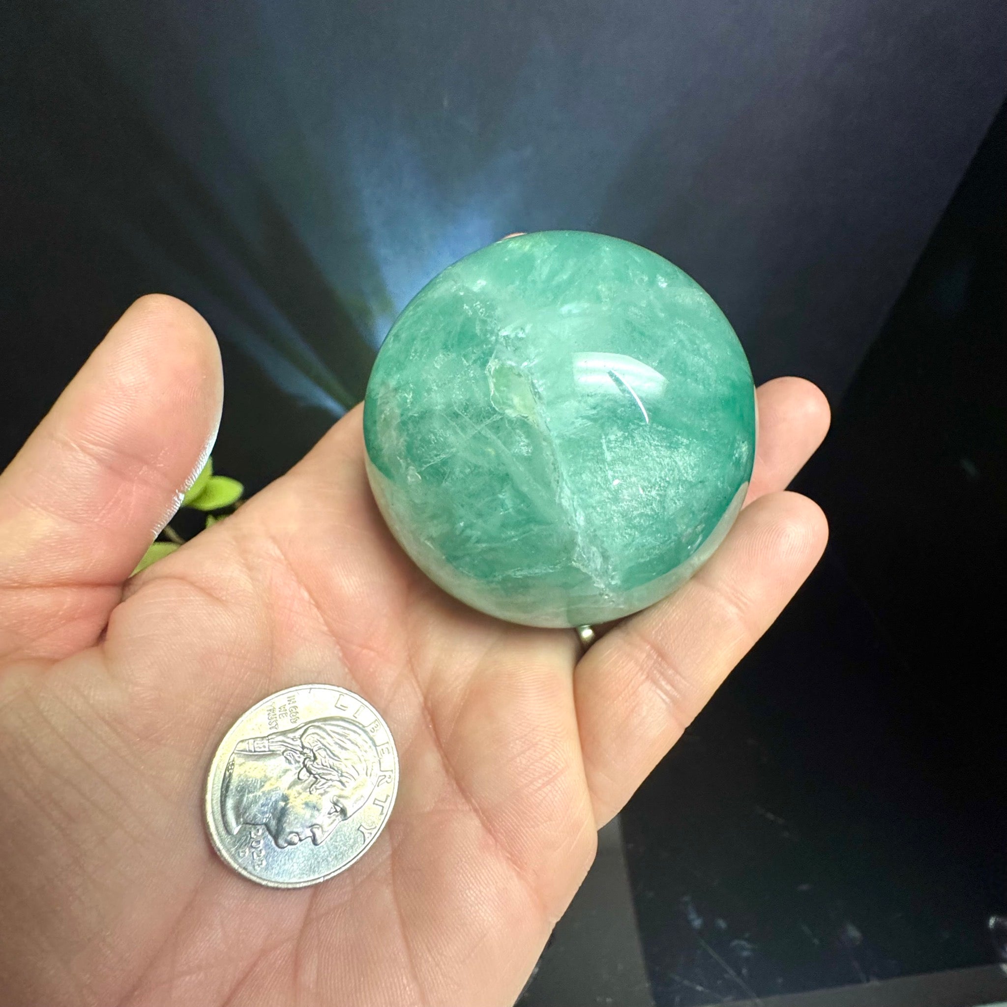 Green Fluorite Sphere