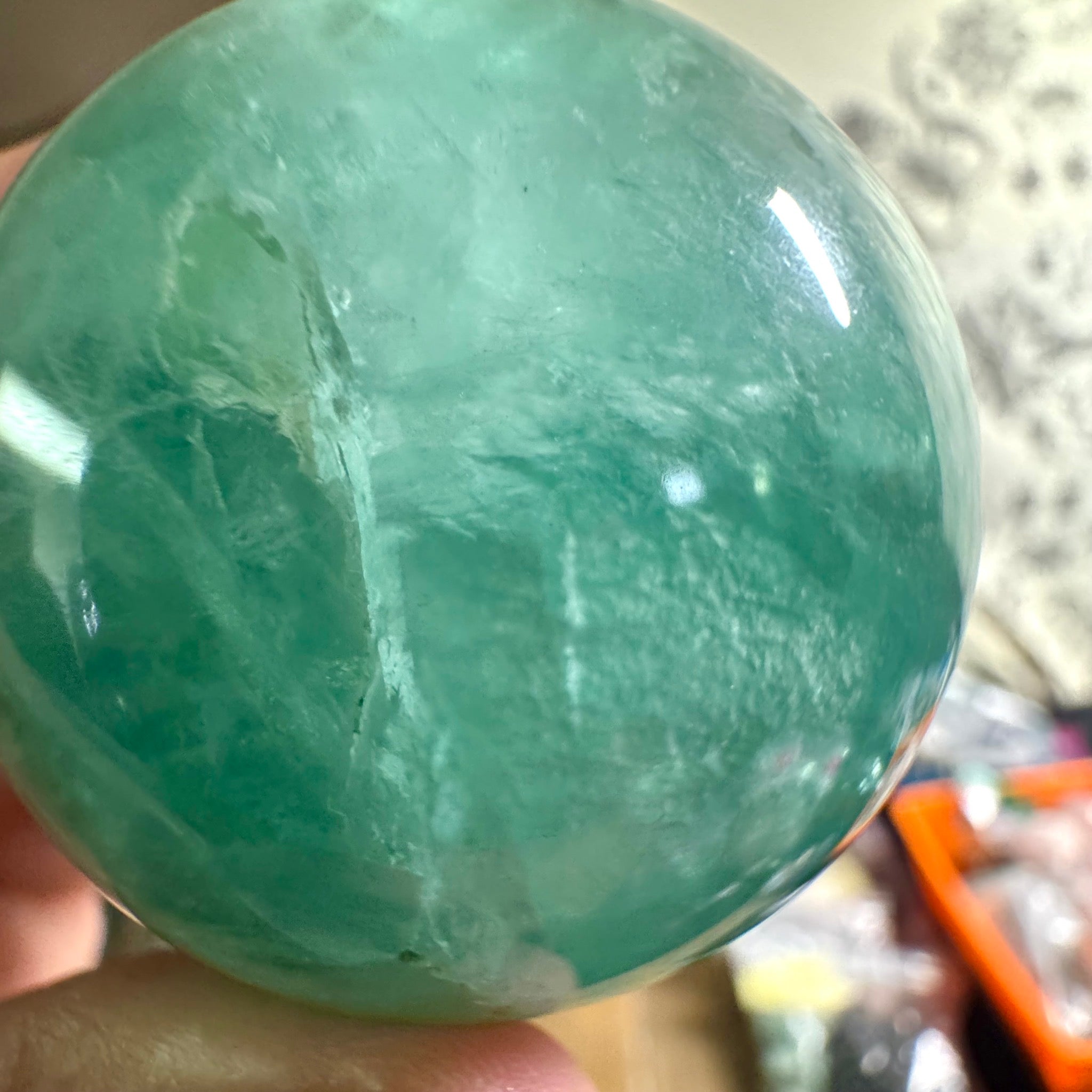 Green Fluorite Sphere