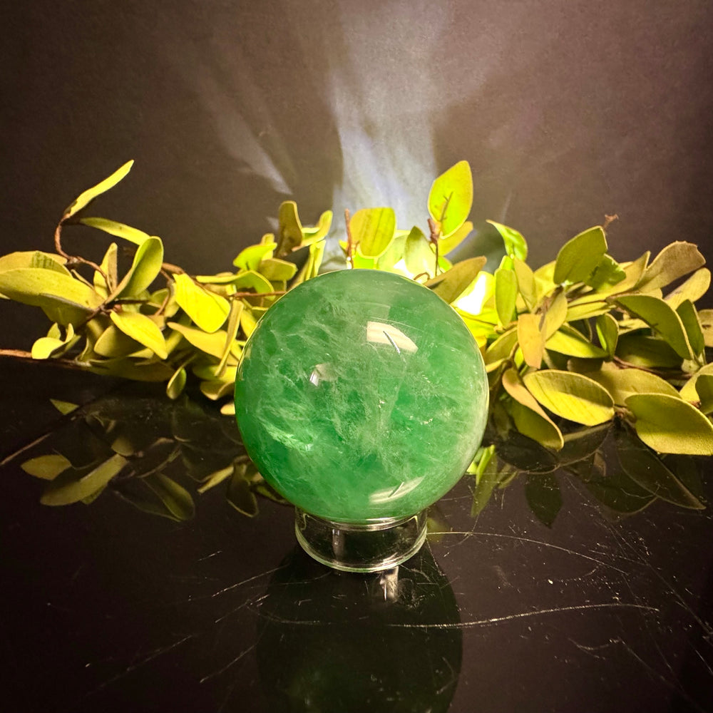 Green Fluorite Sphere