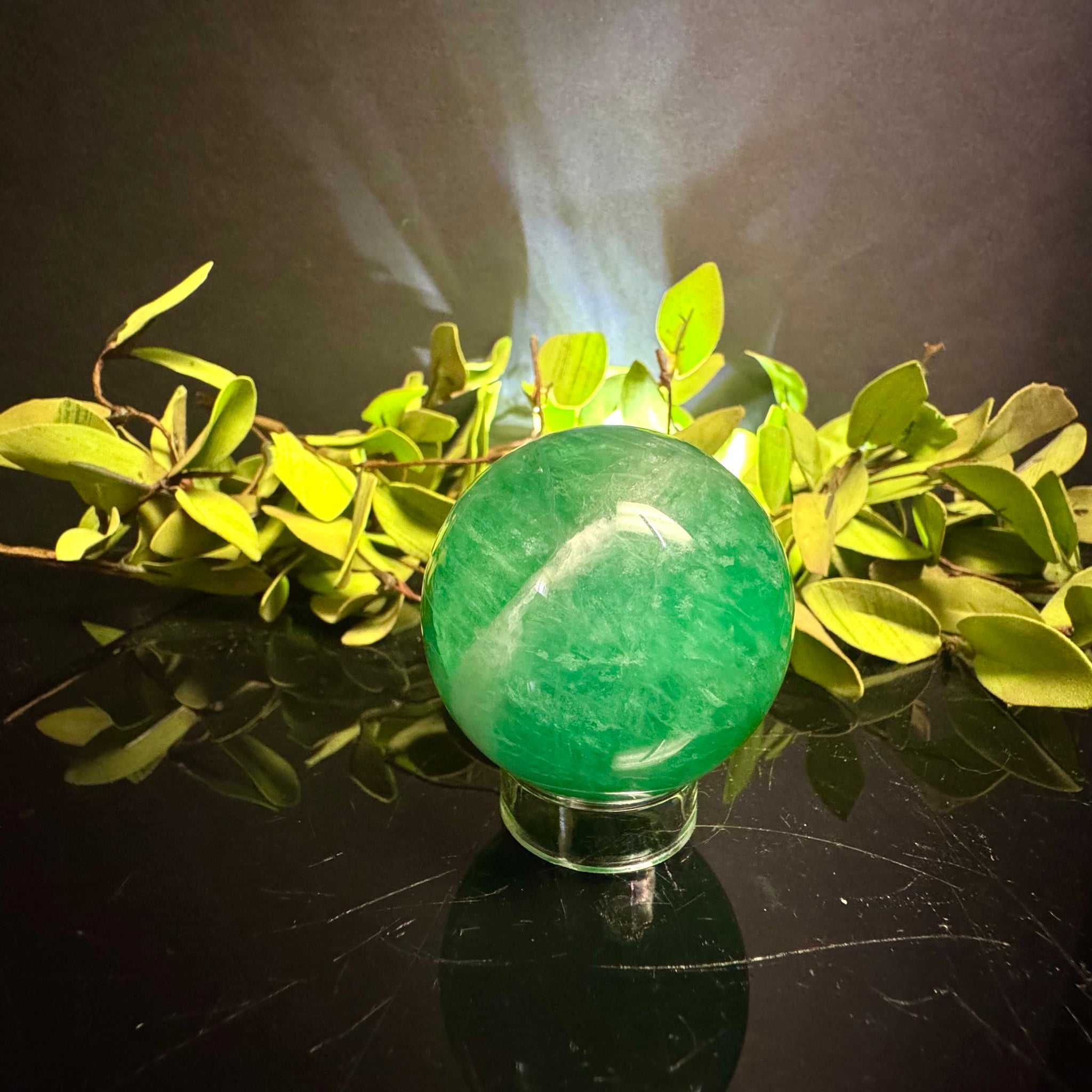 Green Fluorite Sphere