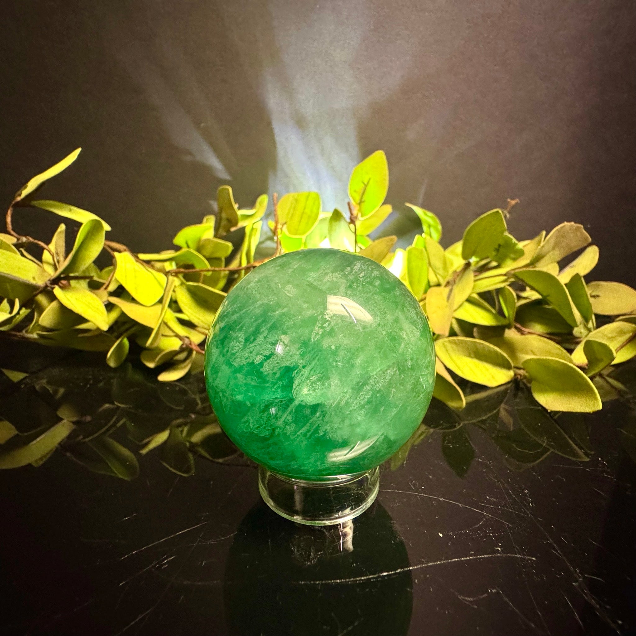 Green Fluorite Sphere