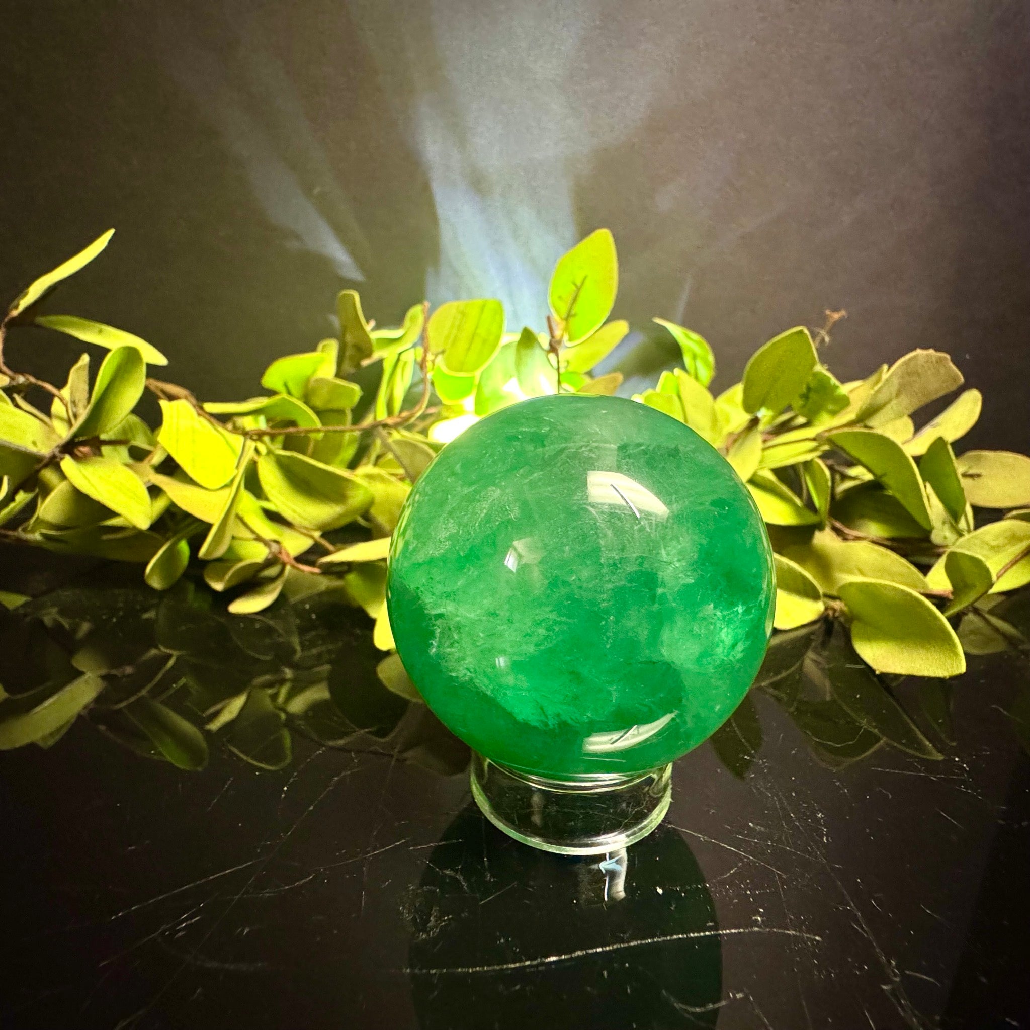 Green Fluorite Sphere