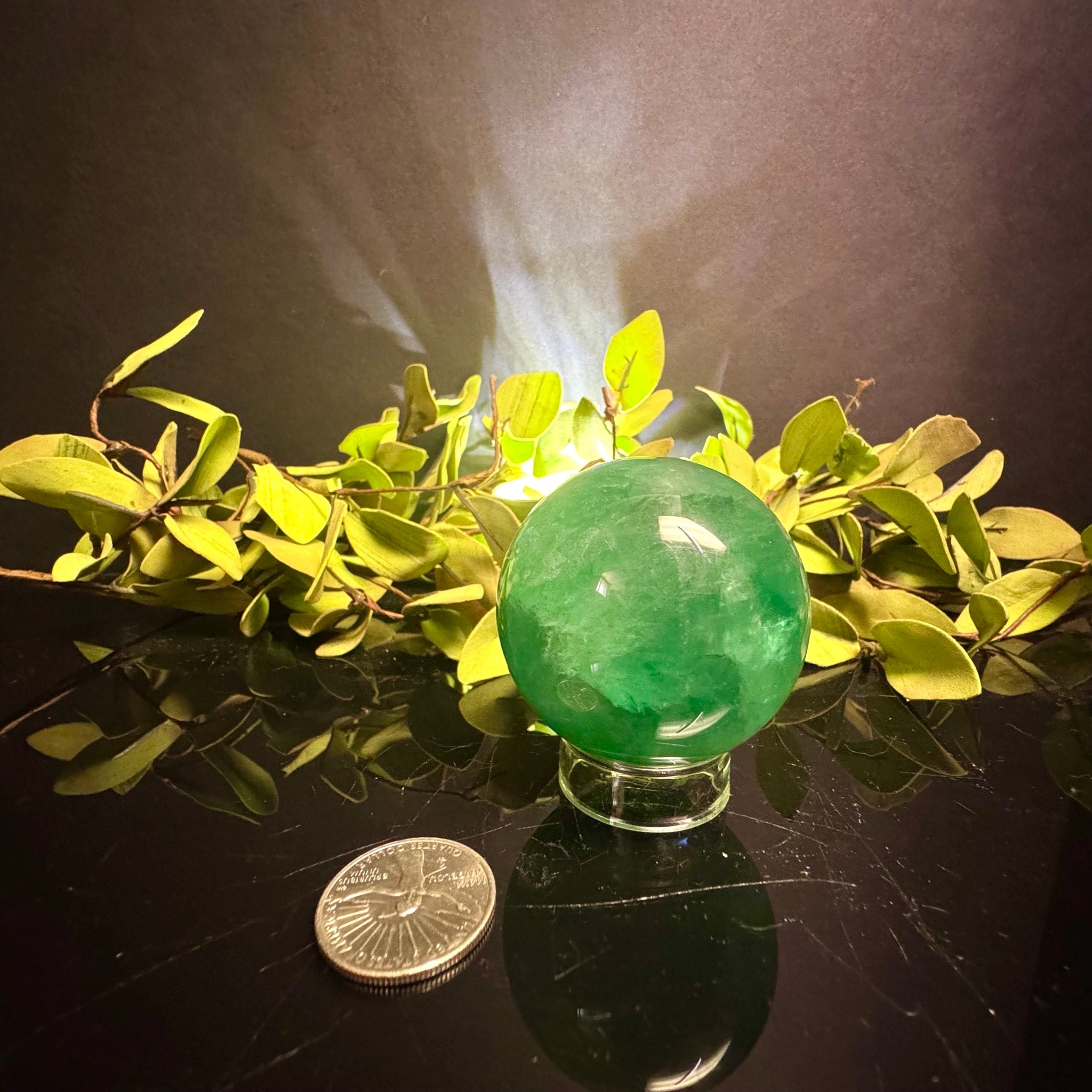 Green Fluorite Sphere