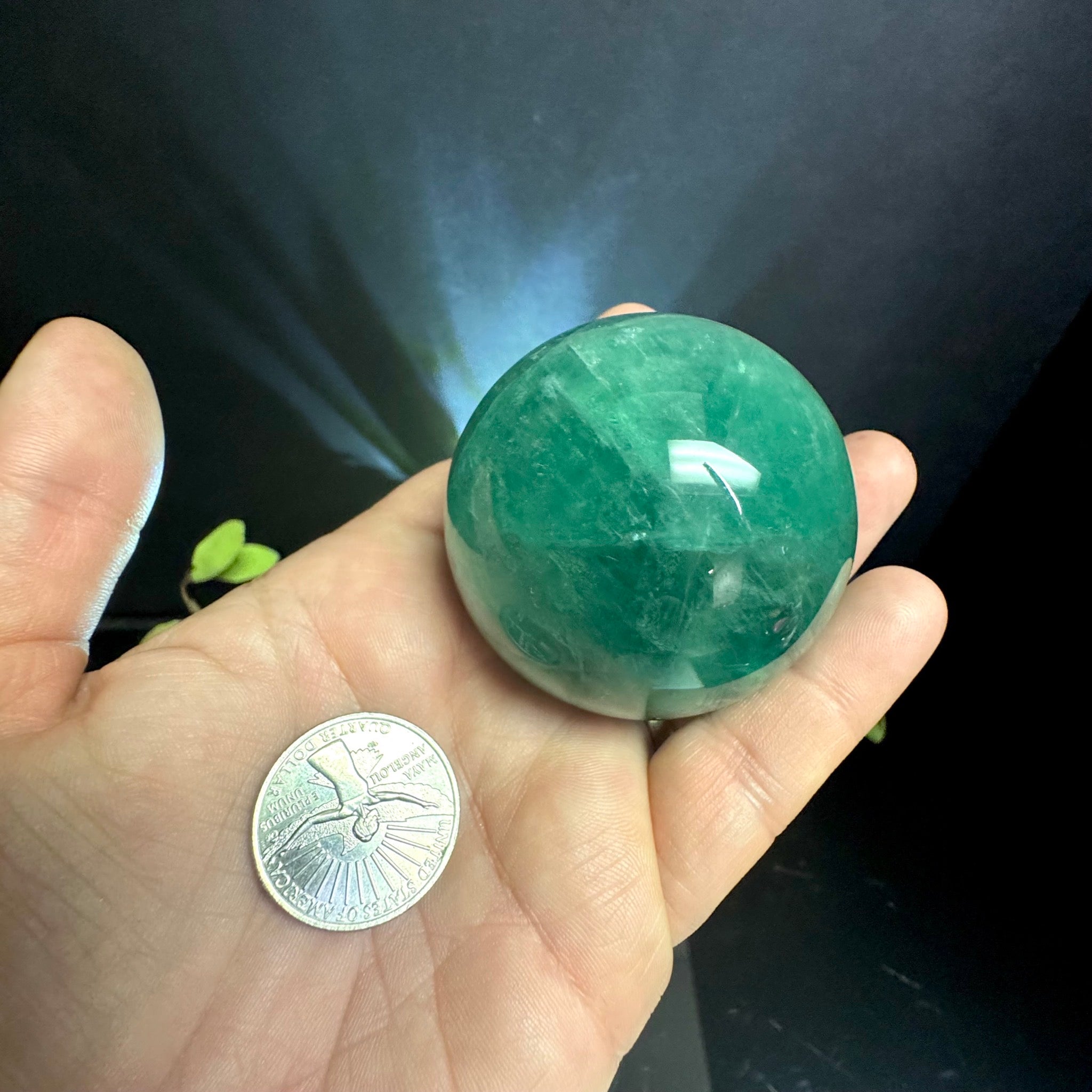 Green Fluorite Sphere