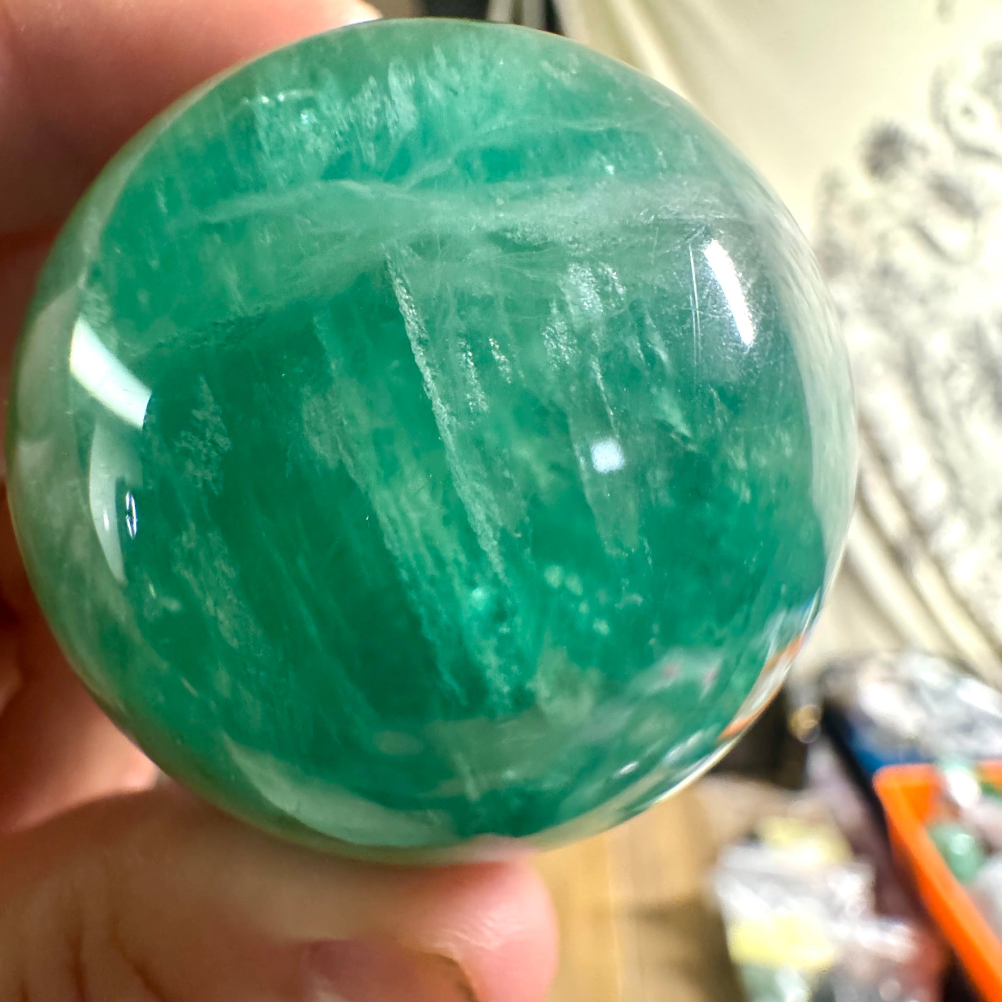 Green Fluorite Sphere
