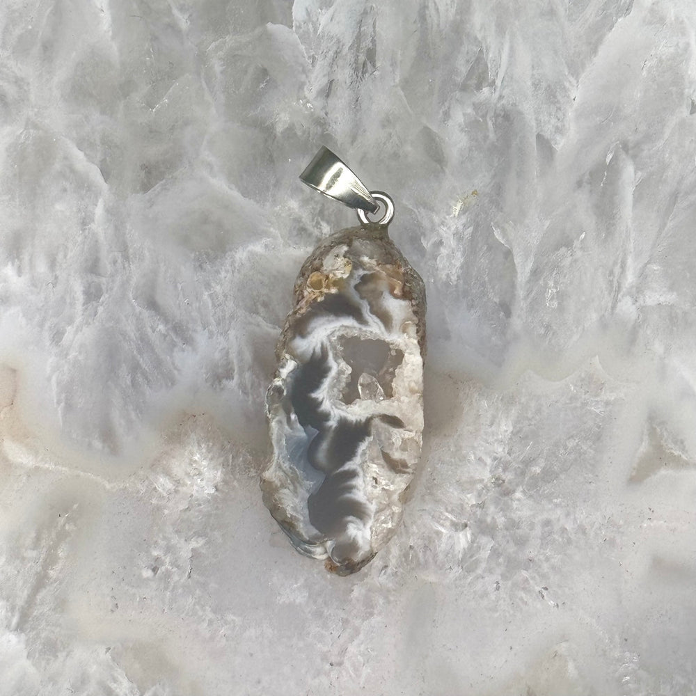 Oco Agate Geode Slice Pendant