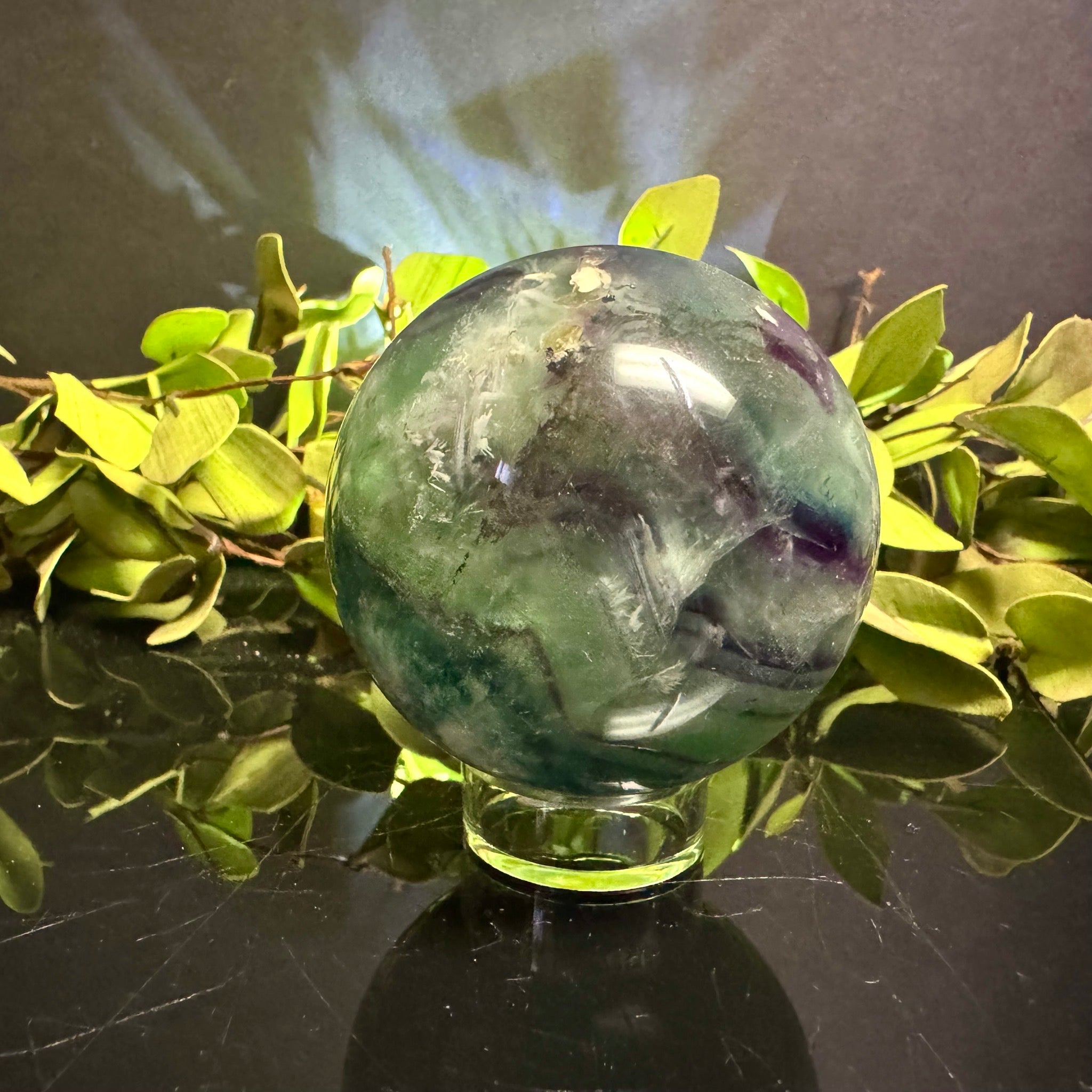 Snowflake Fluorite Sphere