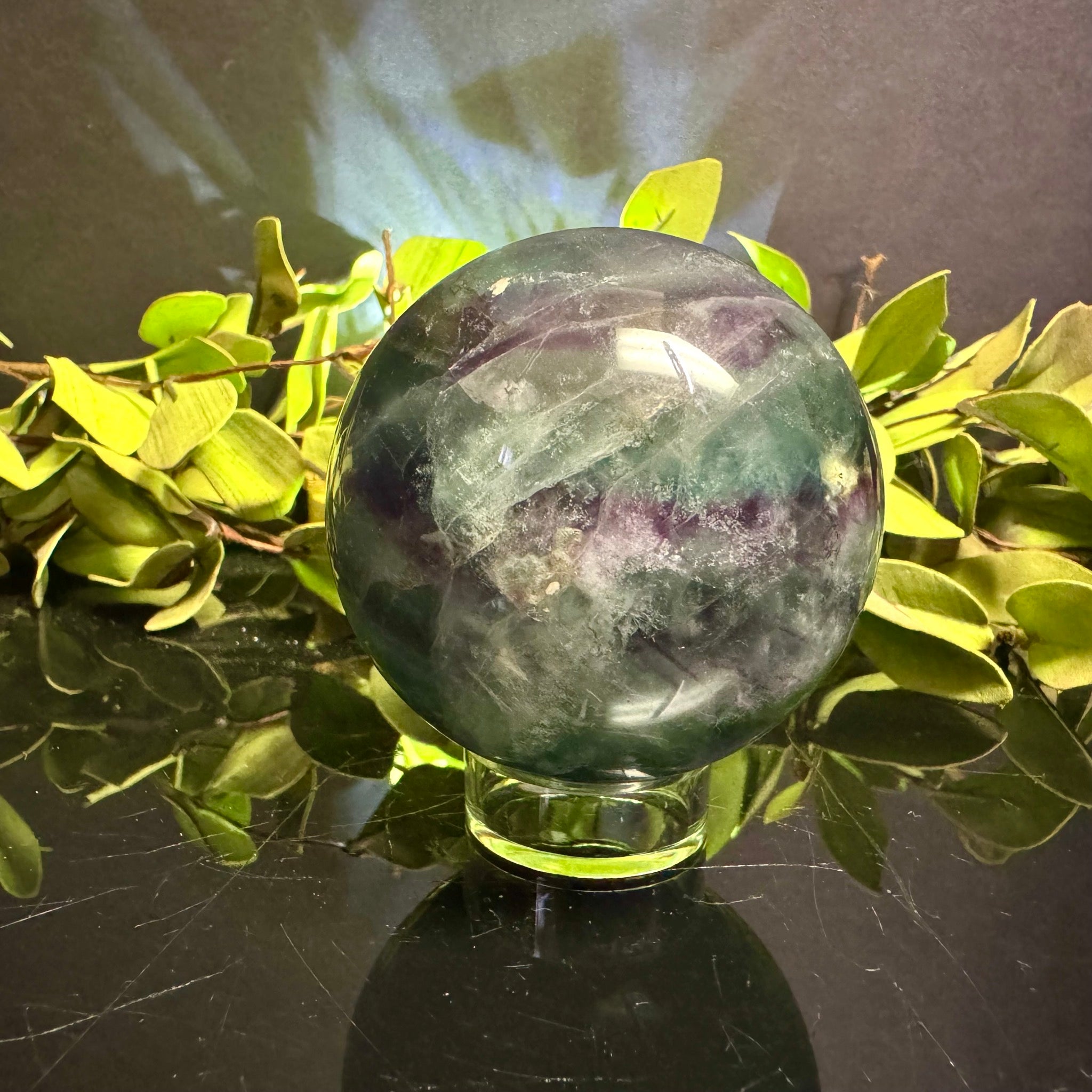 Snowflake Fluorite Sphere