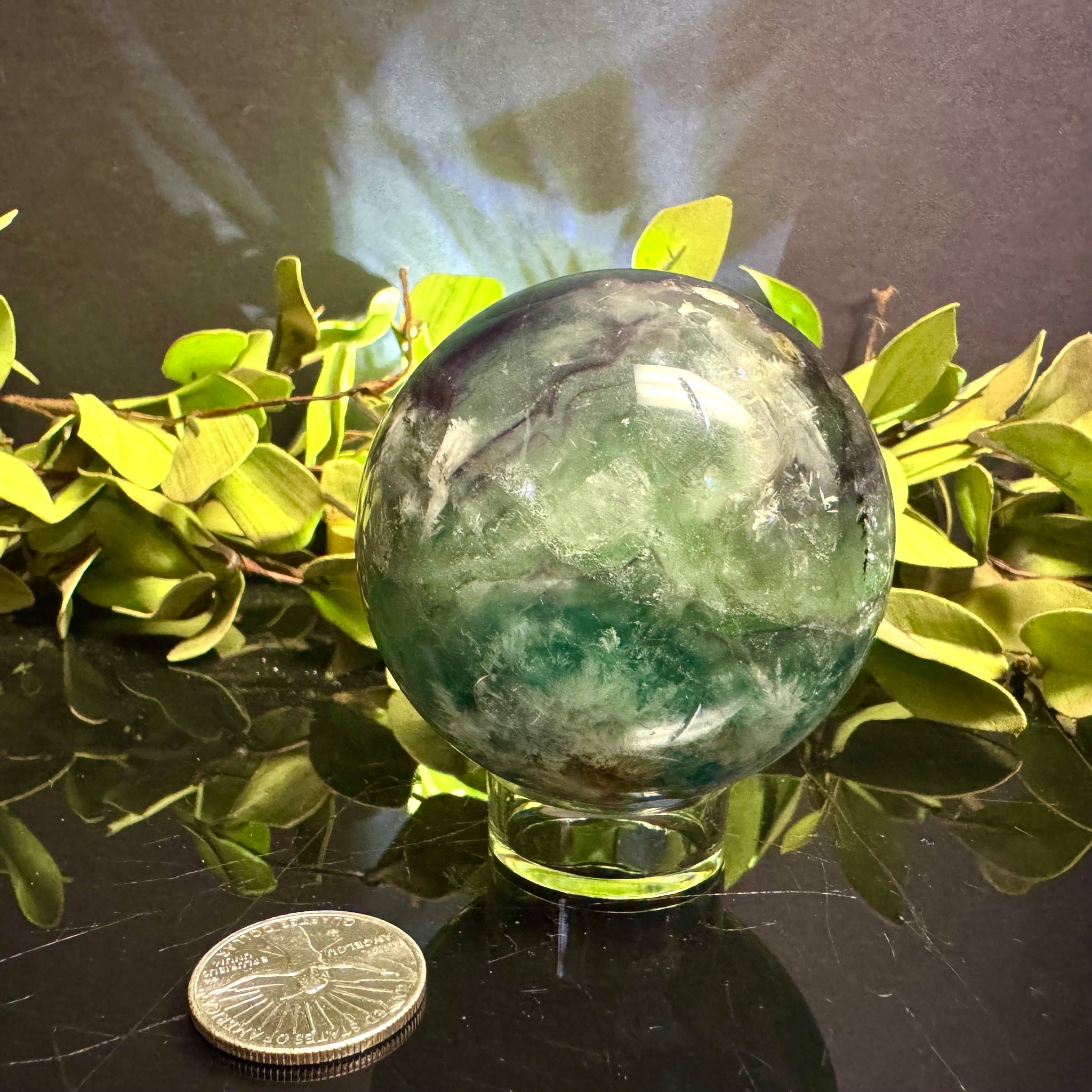 Snowflake Fluorite Sphere
