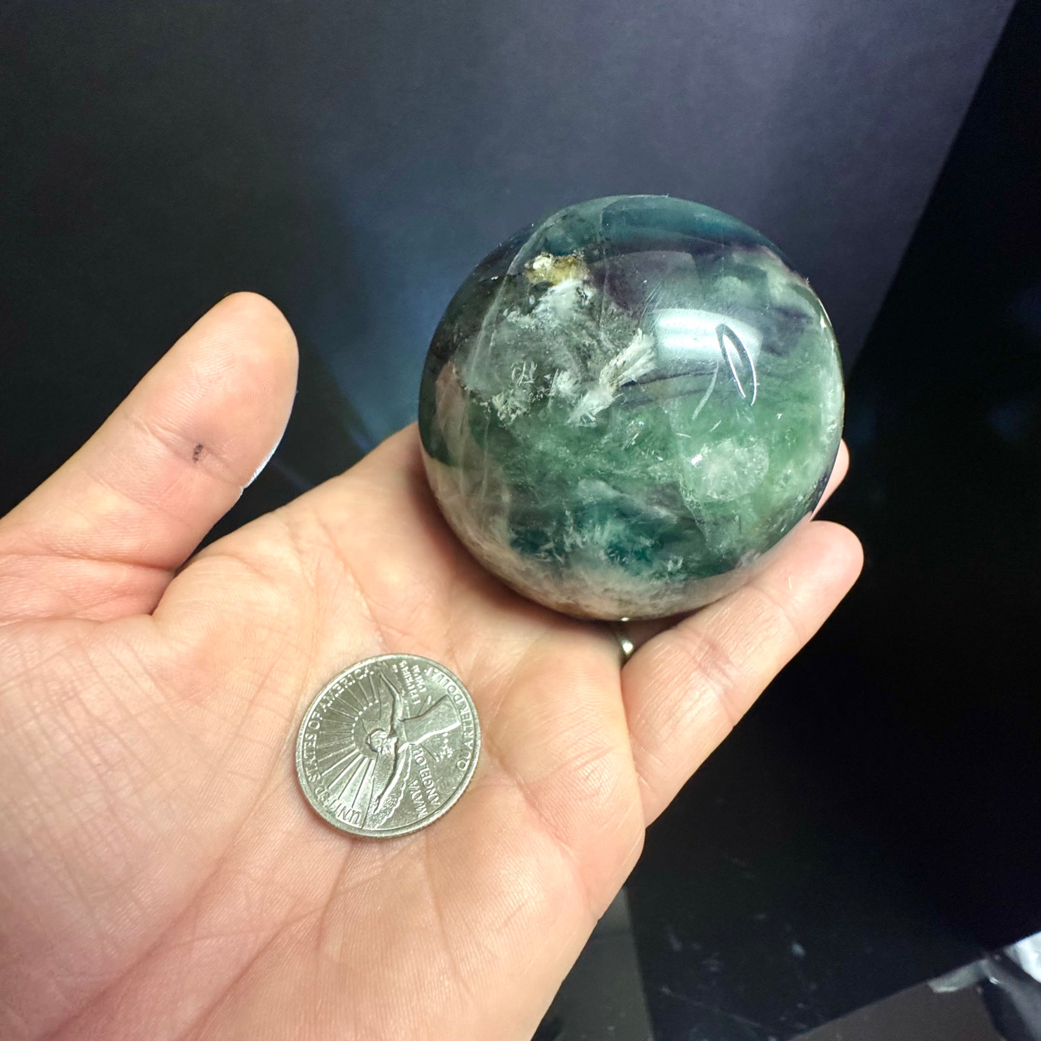 Snowflake Fluorite Sphere