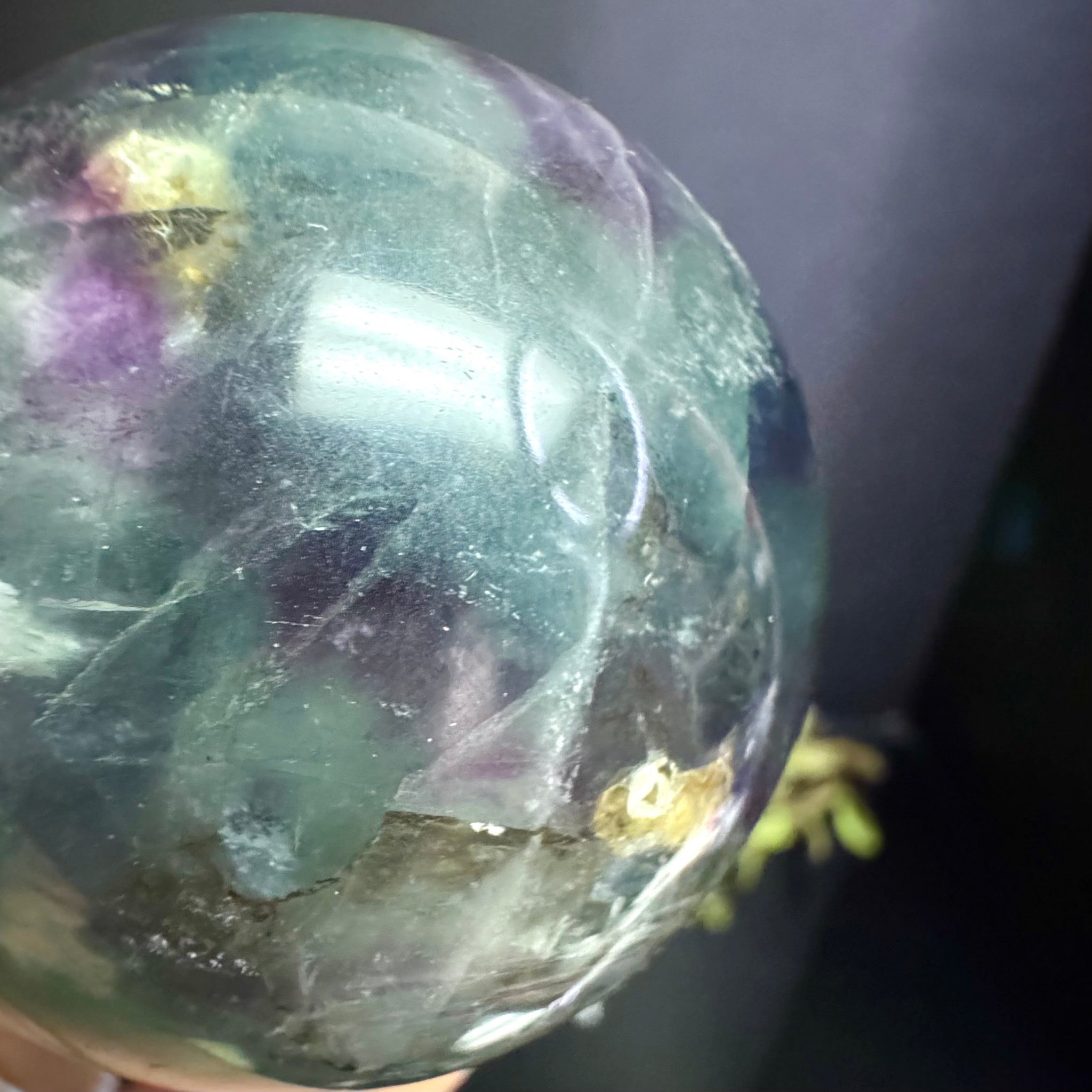Snowflake Fluorite Sphere