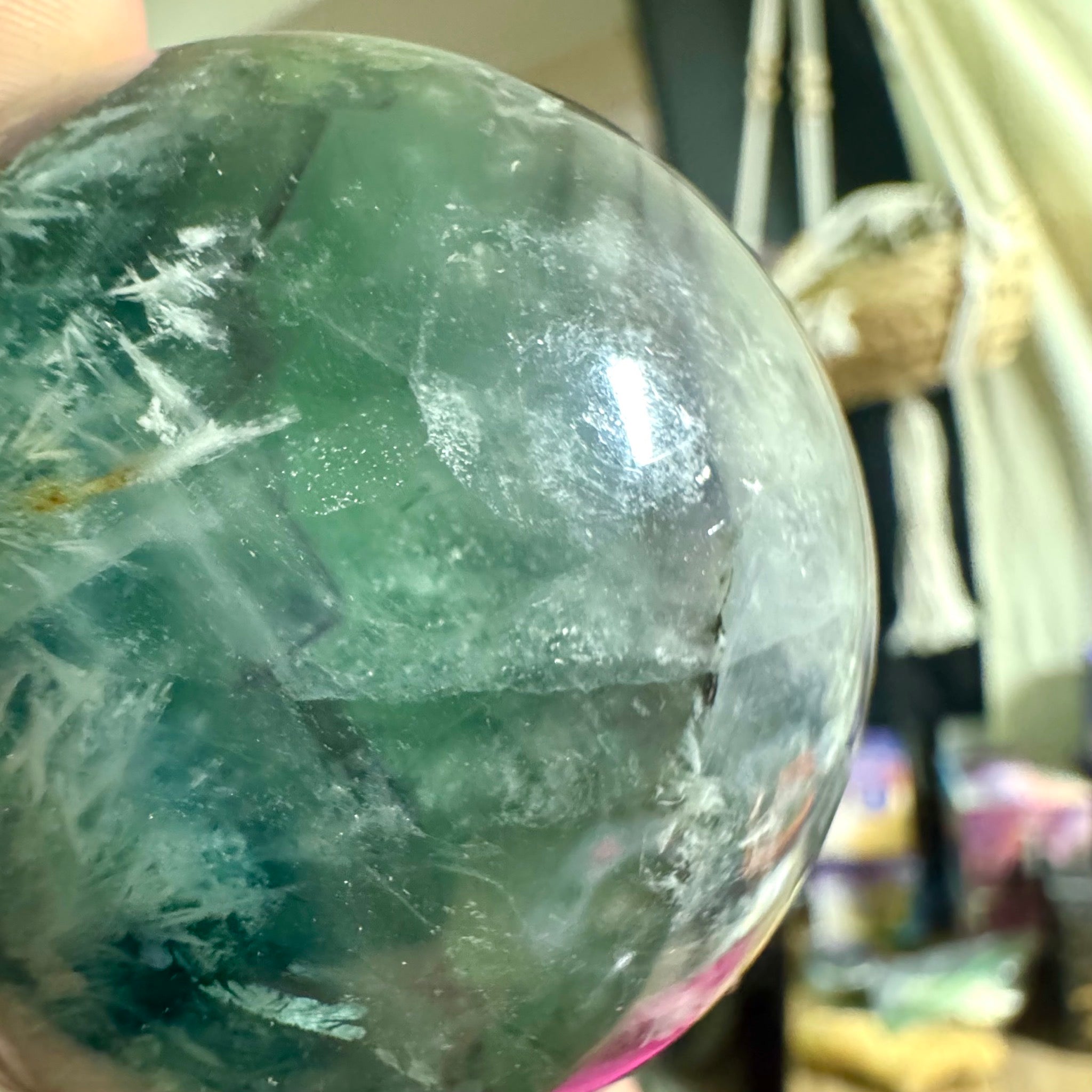 Snowflake Fluorite Sphere