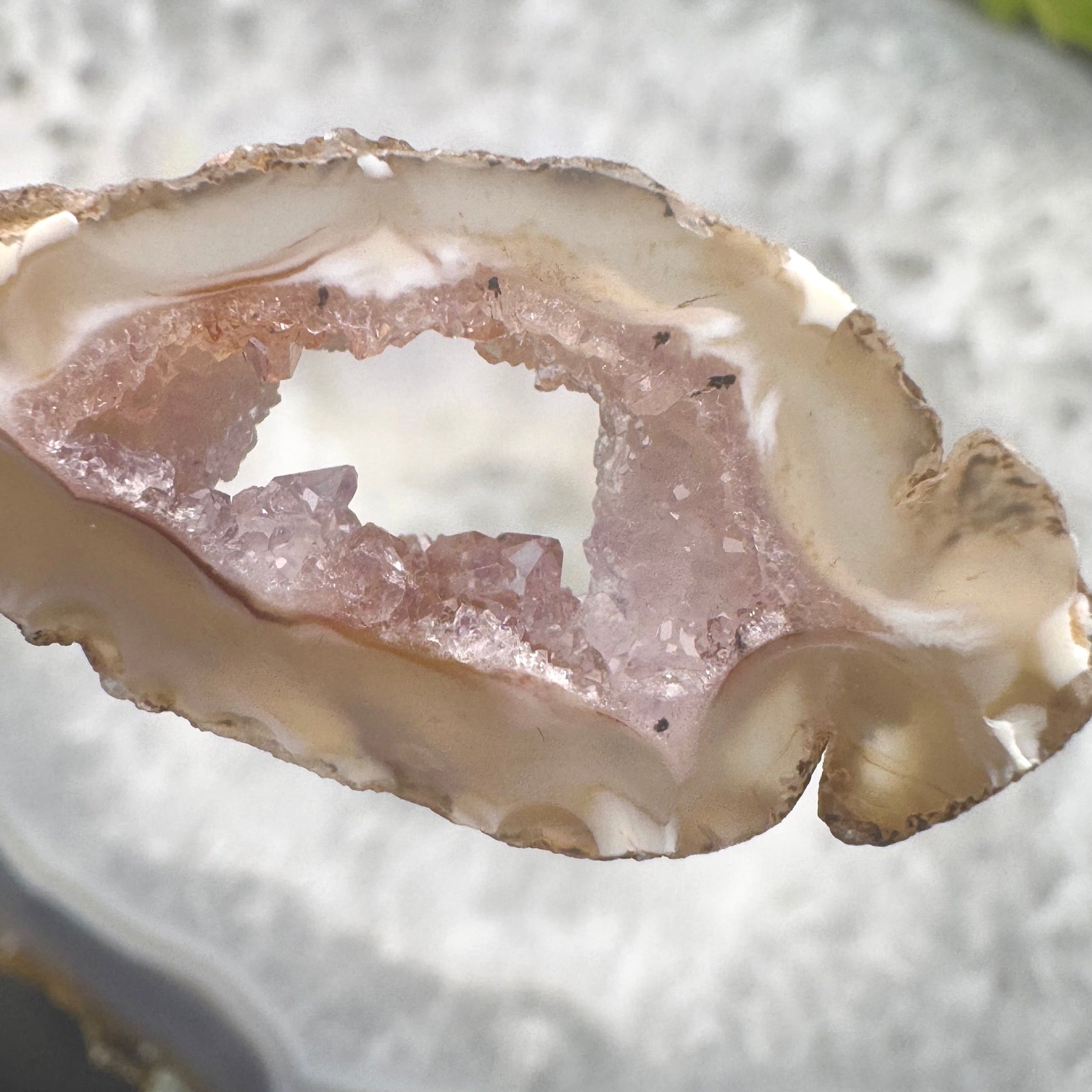 Oco Agate Geode Slice Pendant