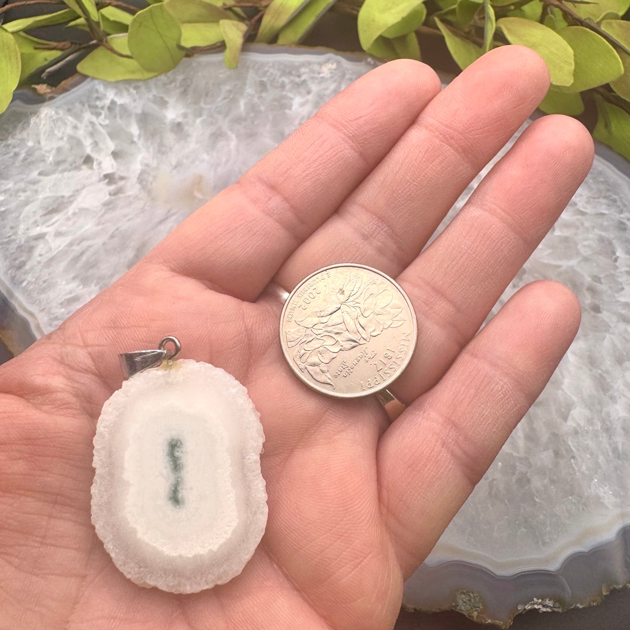 Stalactite Slice Pendant