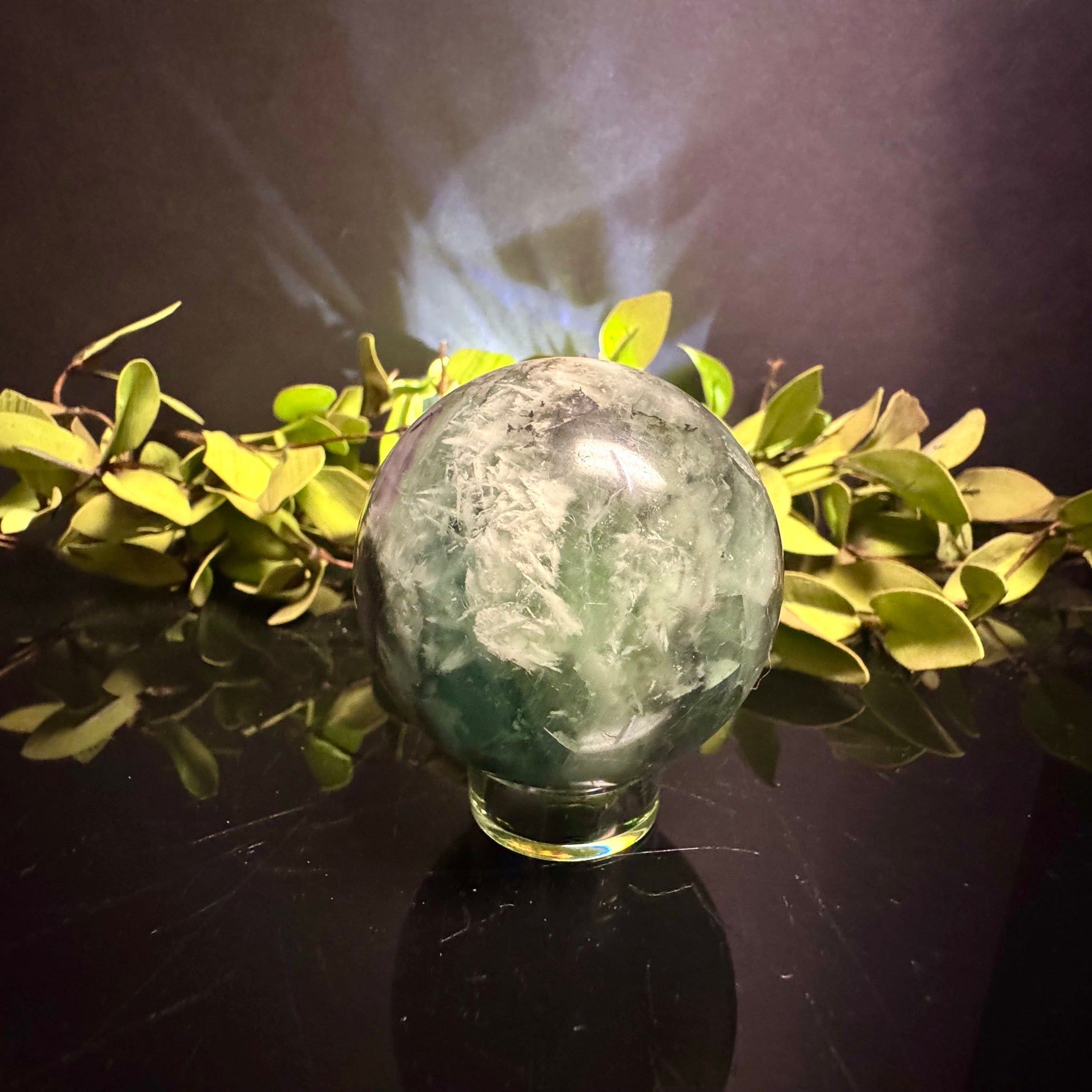 Snowflake Fluorite Sphere