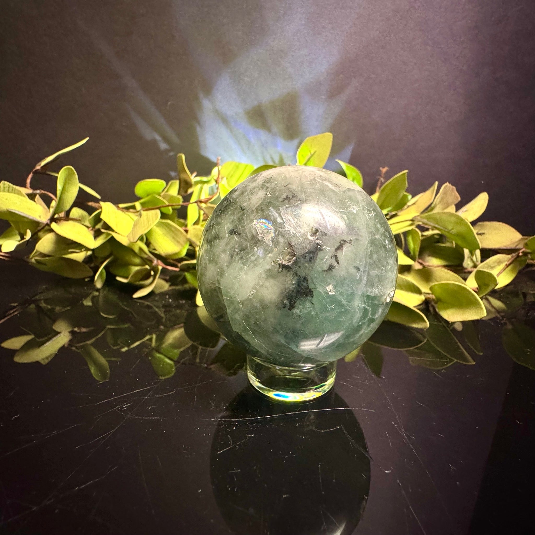Snowflake Fluorite Sphere