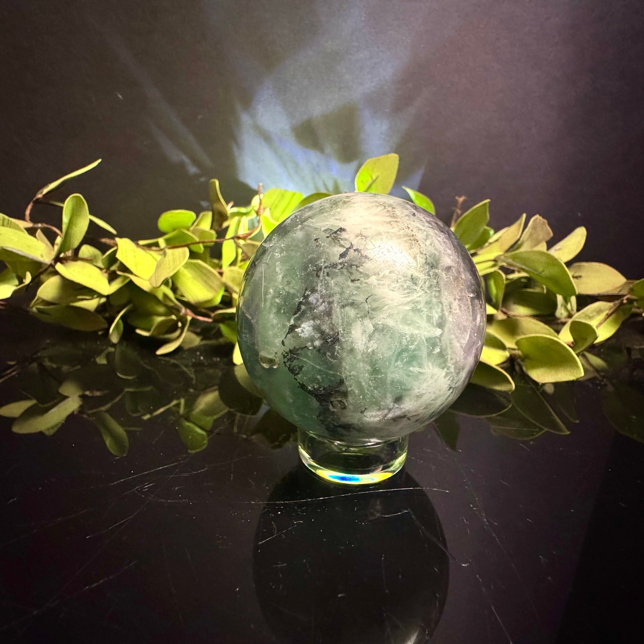 Snowflake Fluorite Sphere