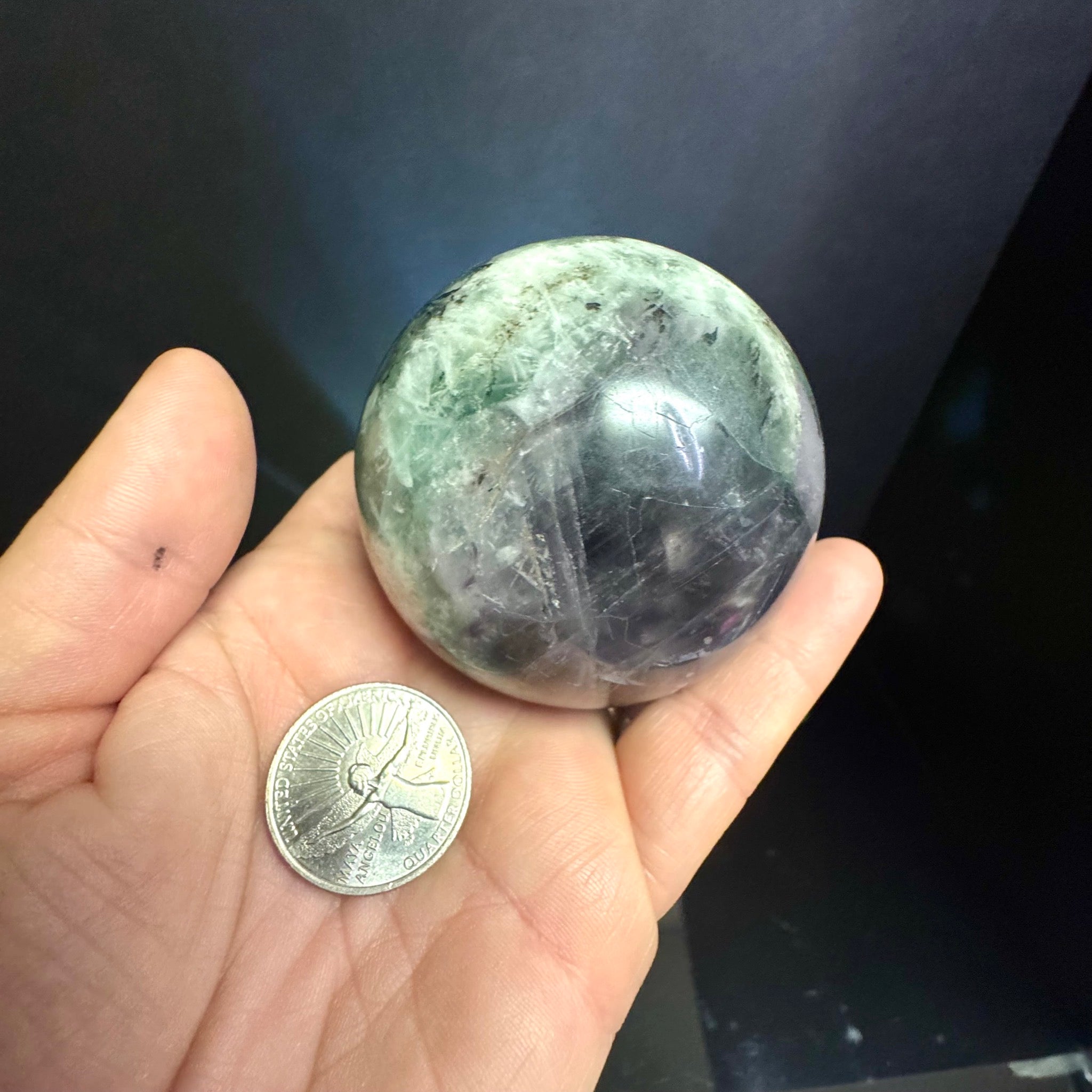 Snowflake Fluorite Sphere