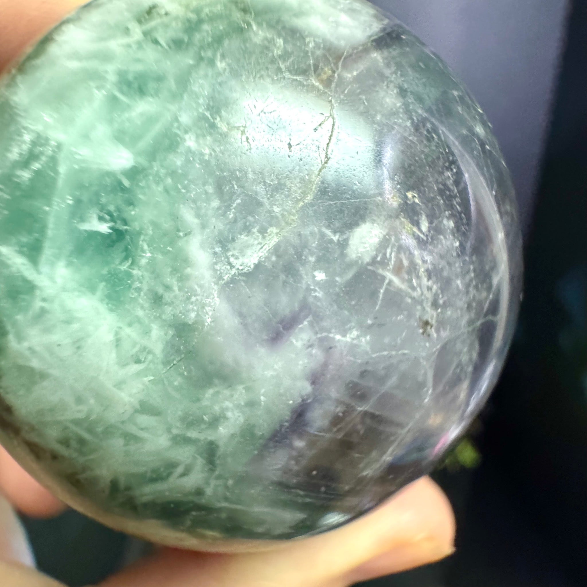 Snowflake Fluorite Sphere