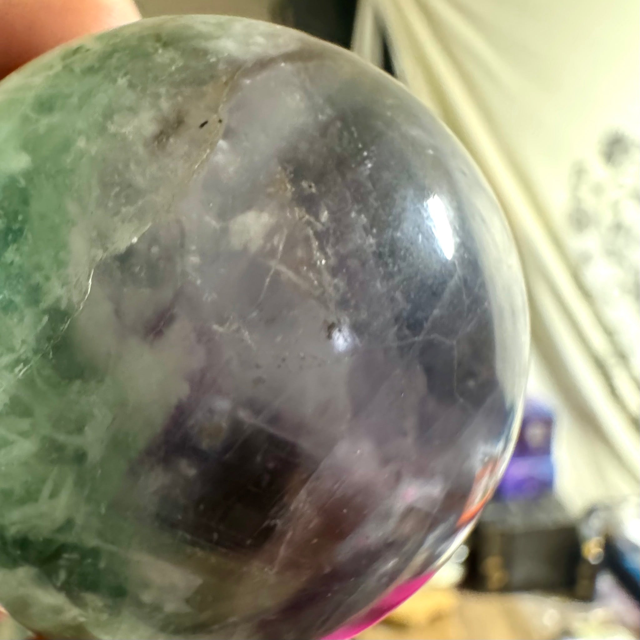 Snowflake Fluorite Sphere
