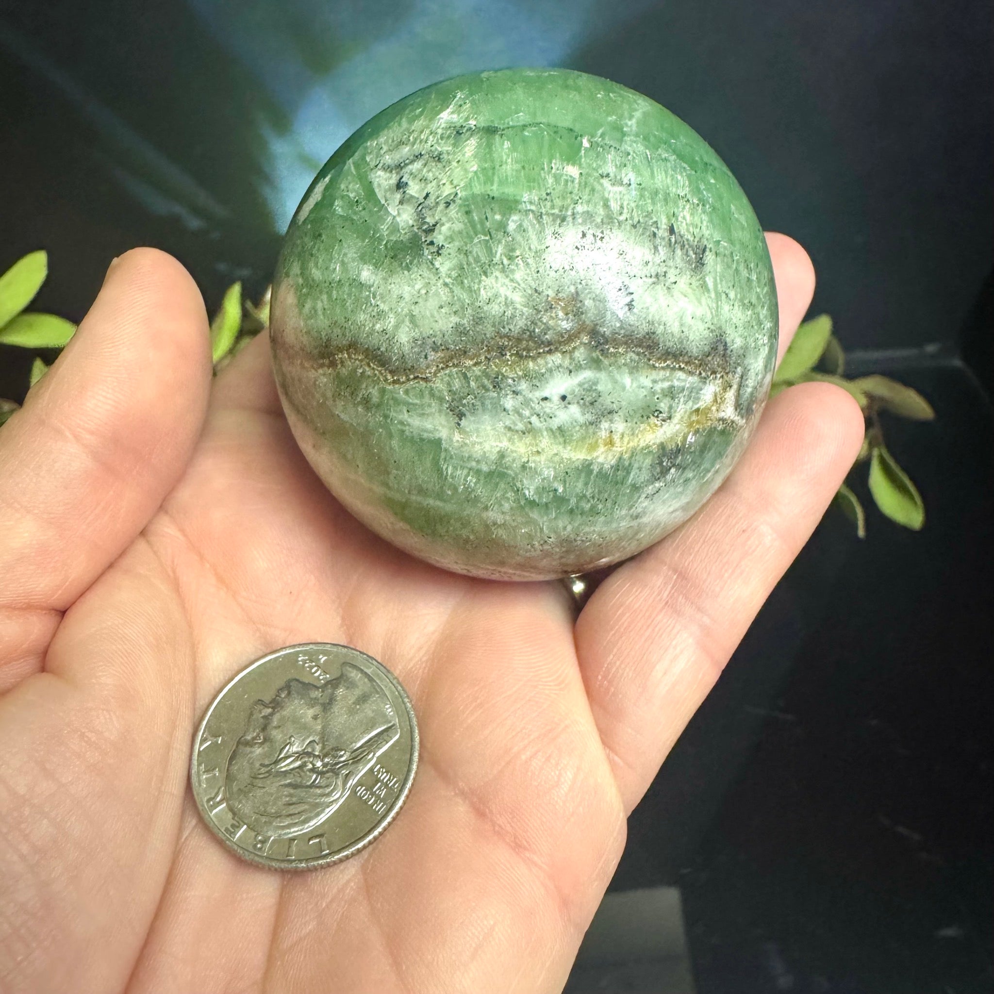 Green Onyx Sphere