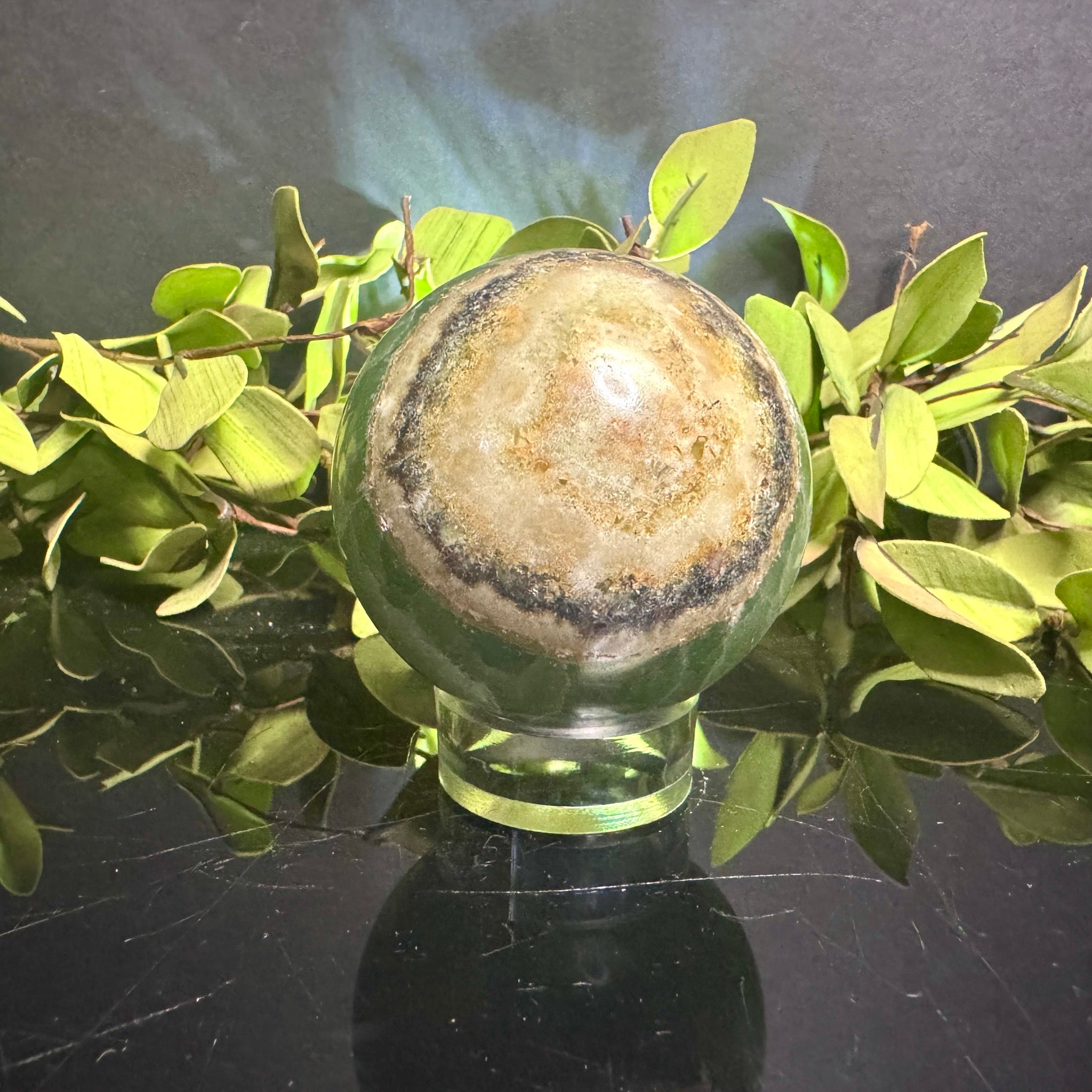 Green Onyx Sphere