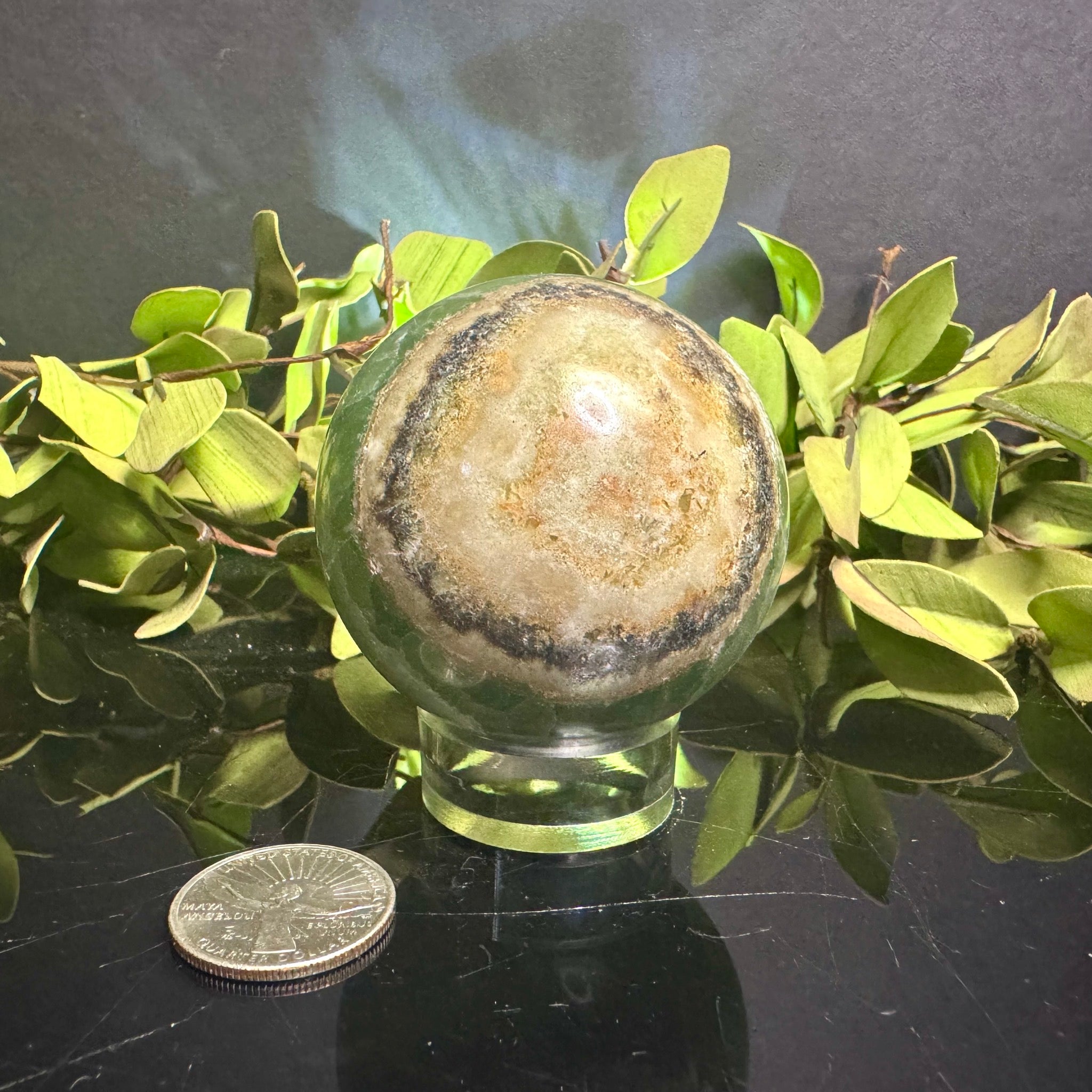 Green Onyx Sphere