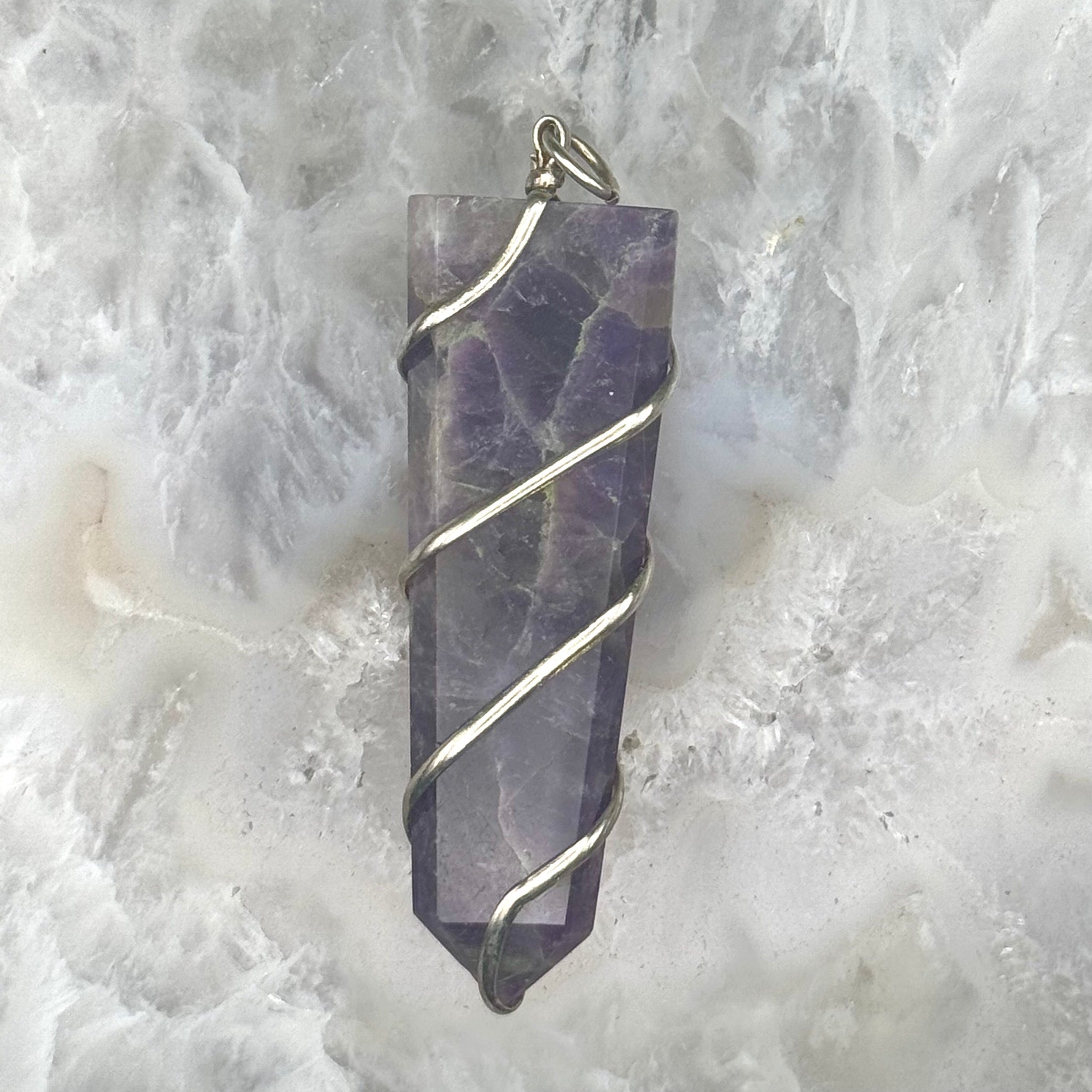 Amethyst Pendant Wire Wrapped