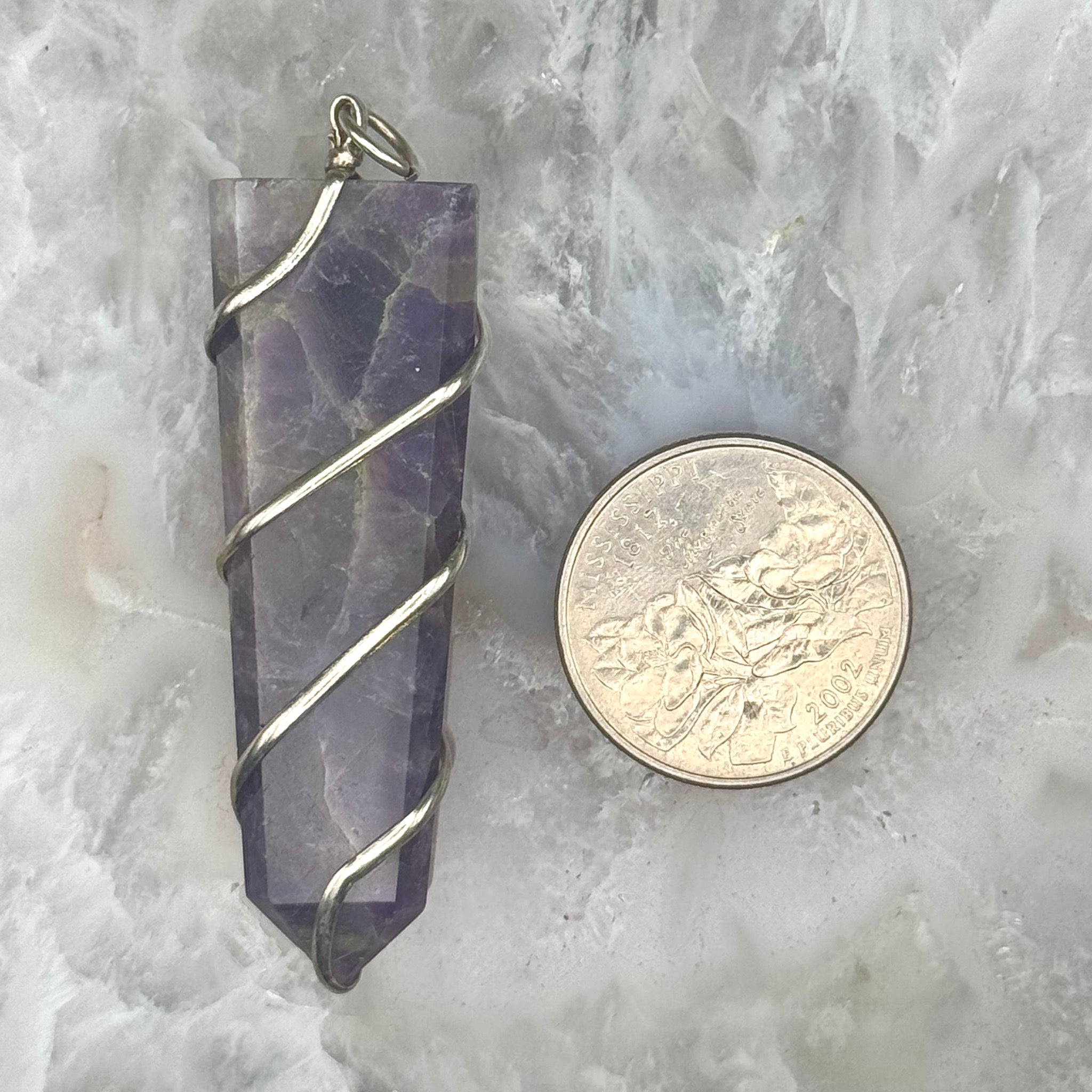 Amethyst Pendant Wire Wrapped