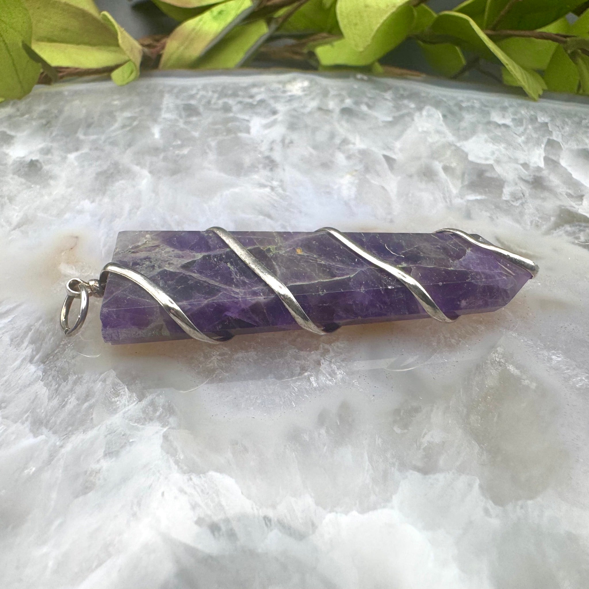 Amethyst Pendant Wire Wrapped