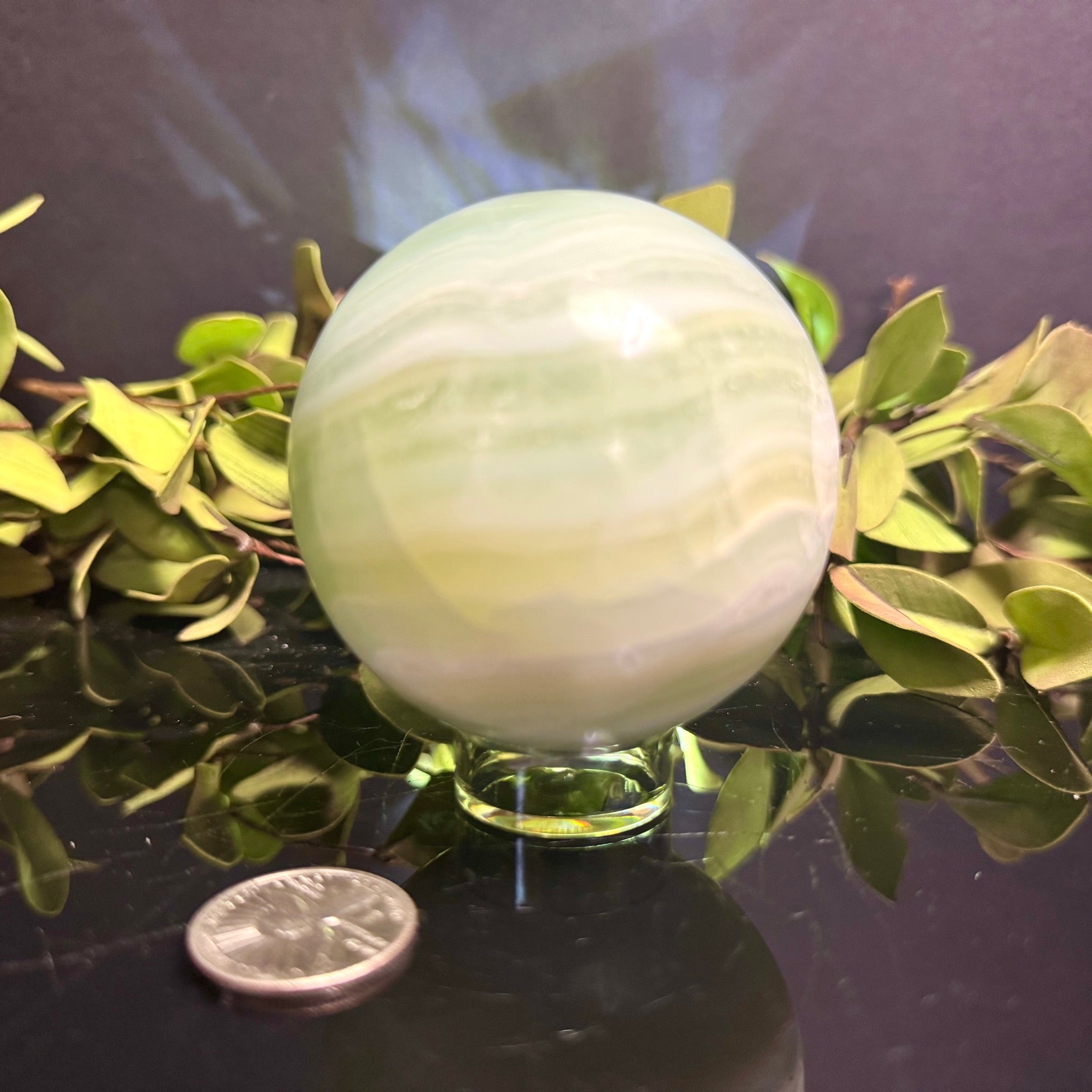 Pistachio Calcite Sphere