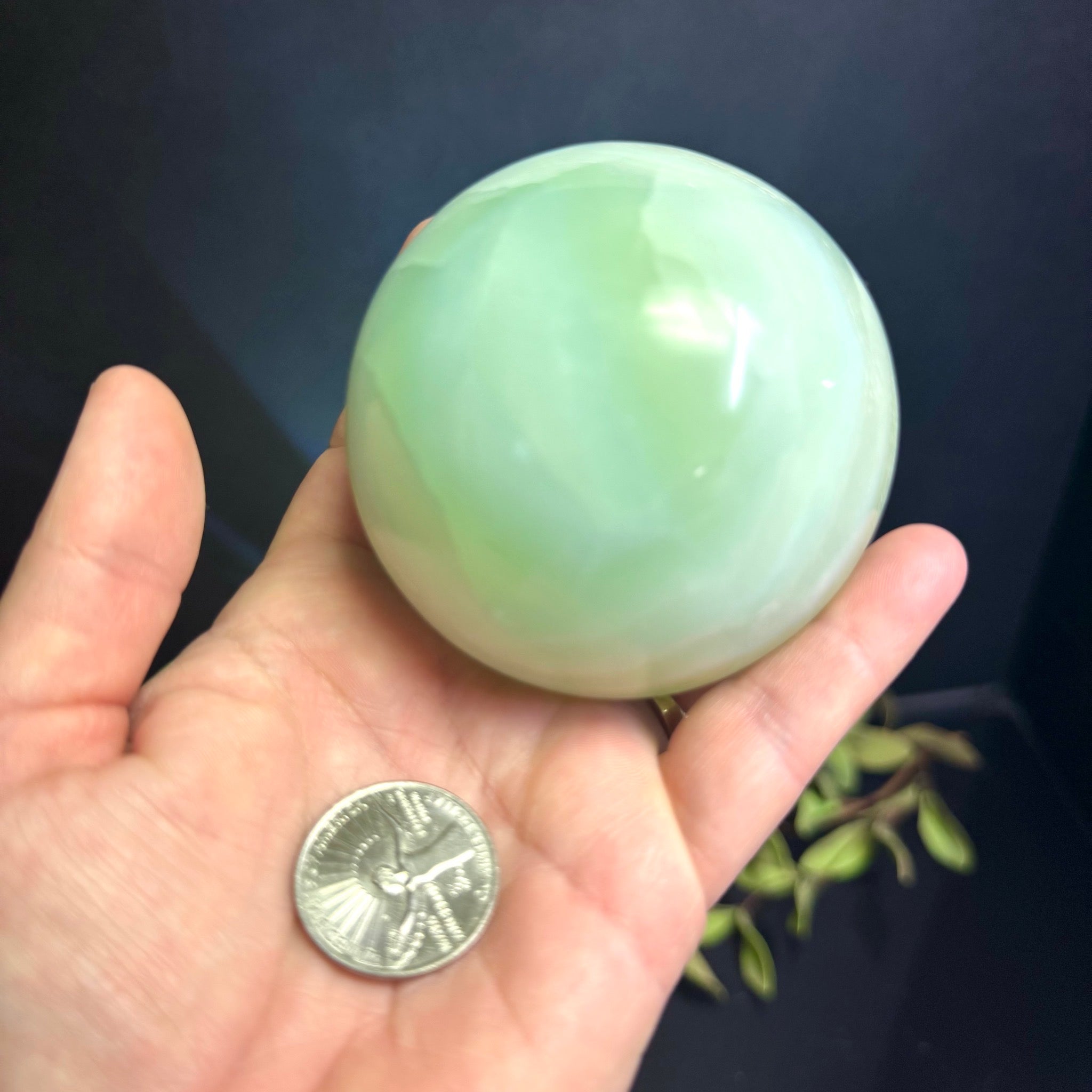 Pistachio Calcite Sphere