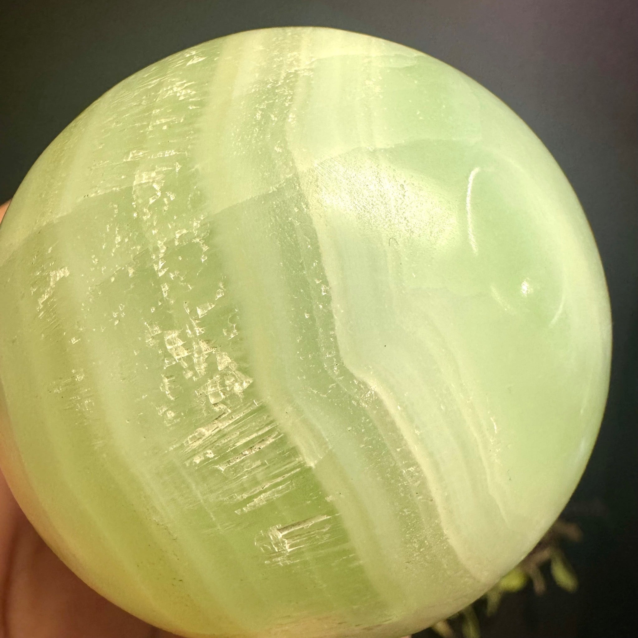 Pistachio Calcite Sphere