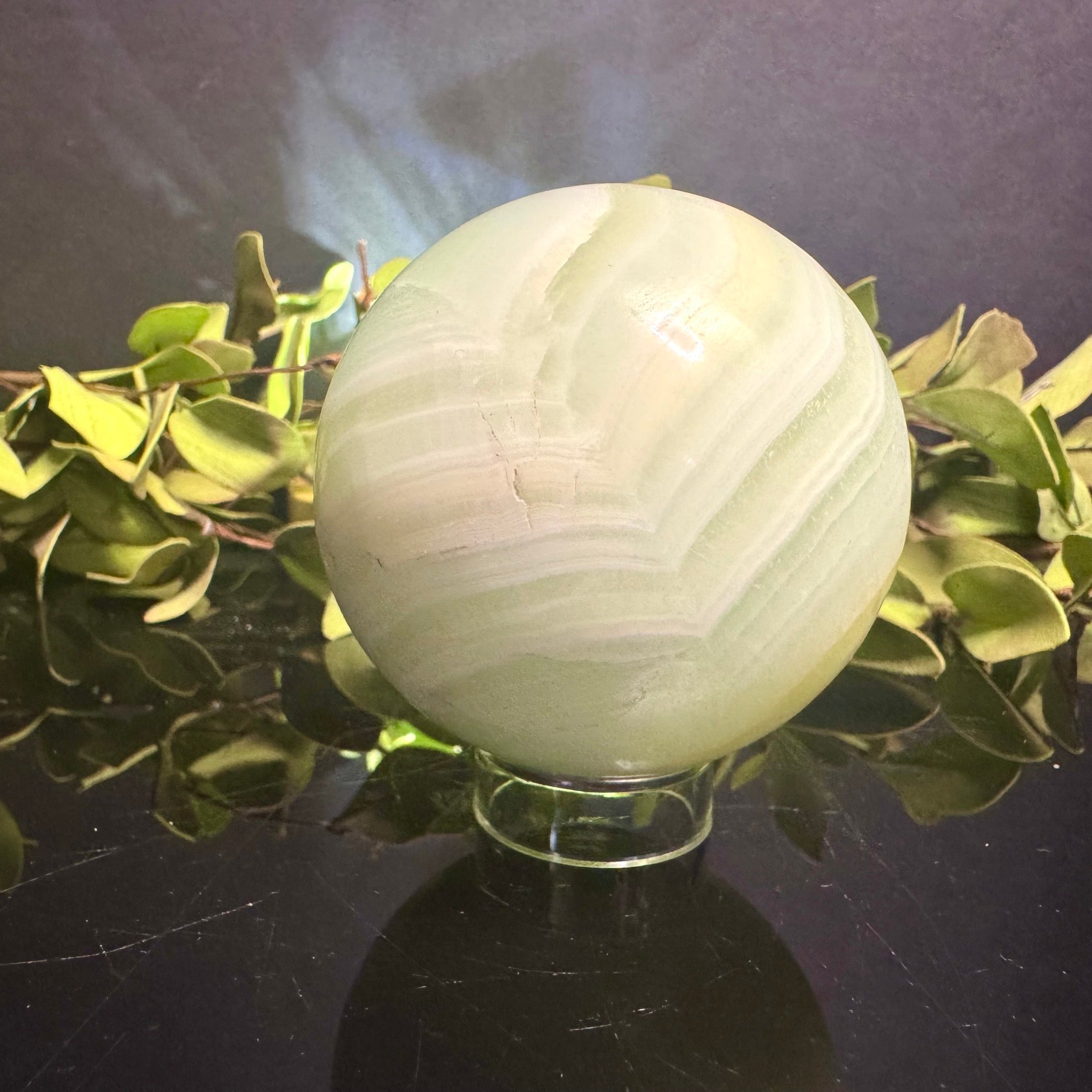 Pistachio Calcite Sphere