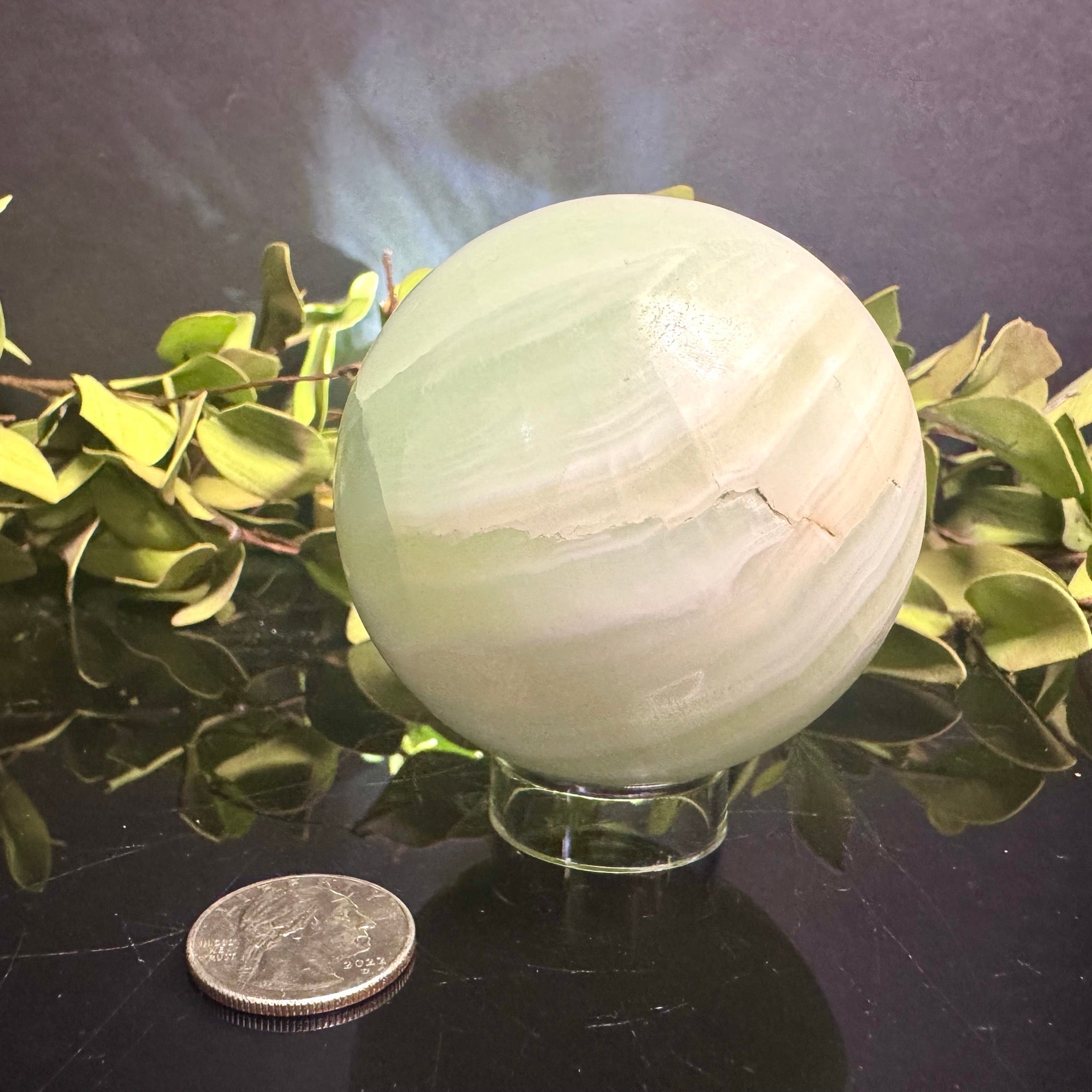 Pistachio Calcite Sphere