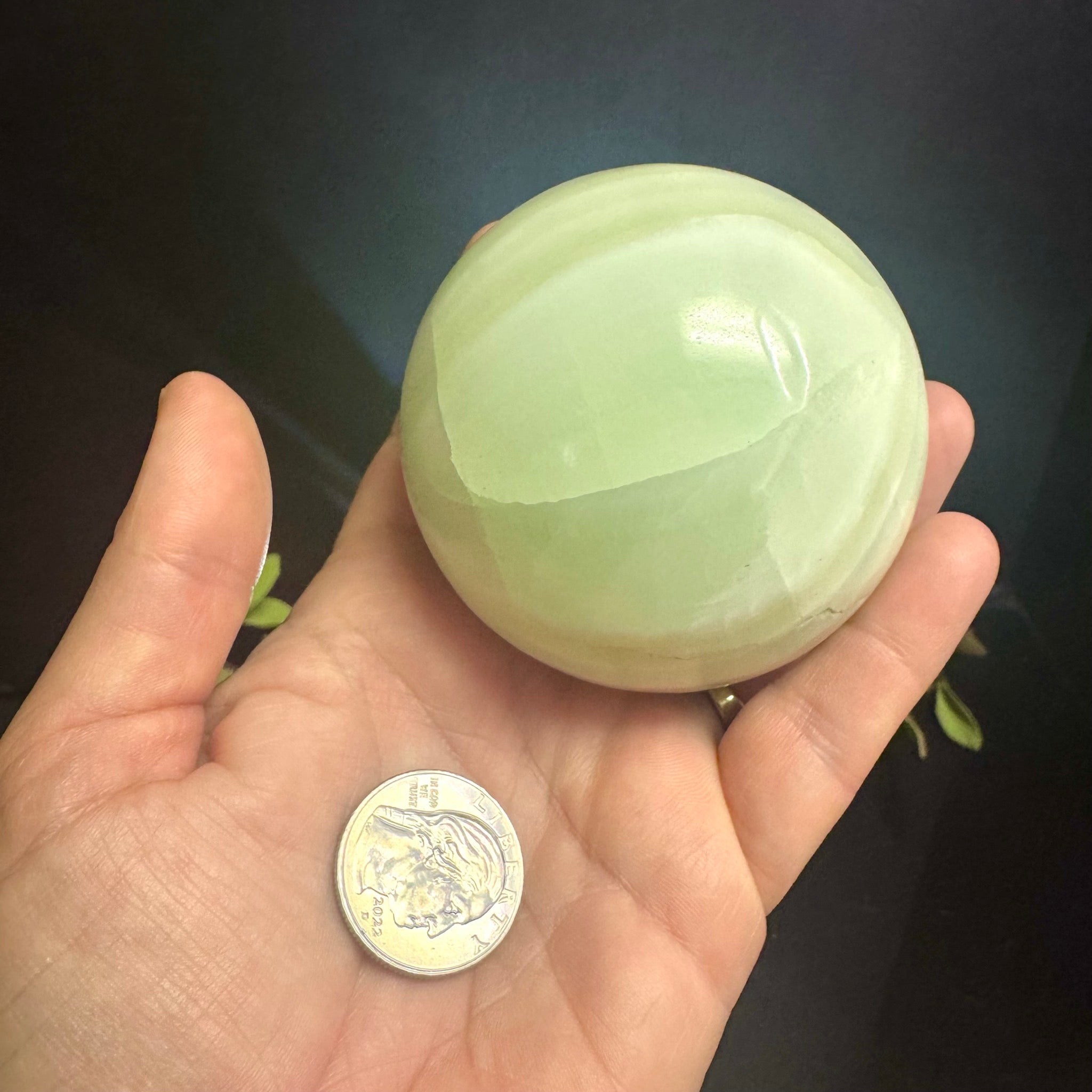 Pistachio Calcite Sphere