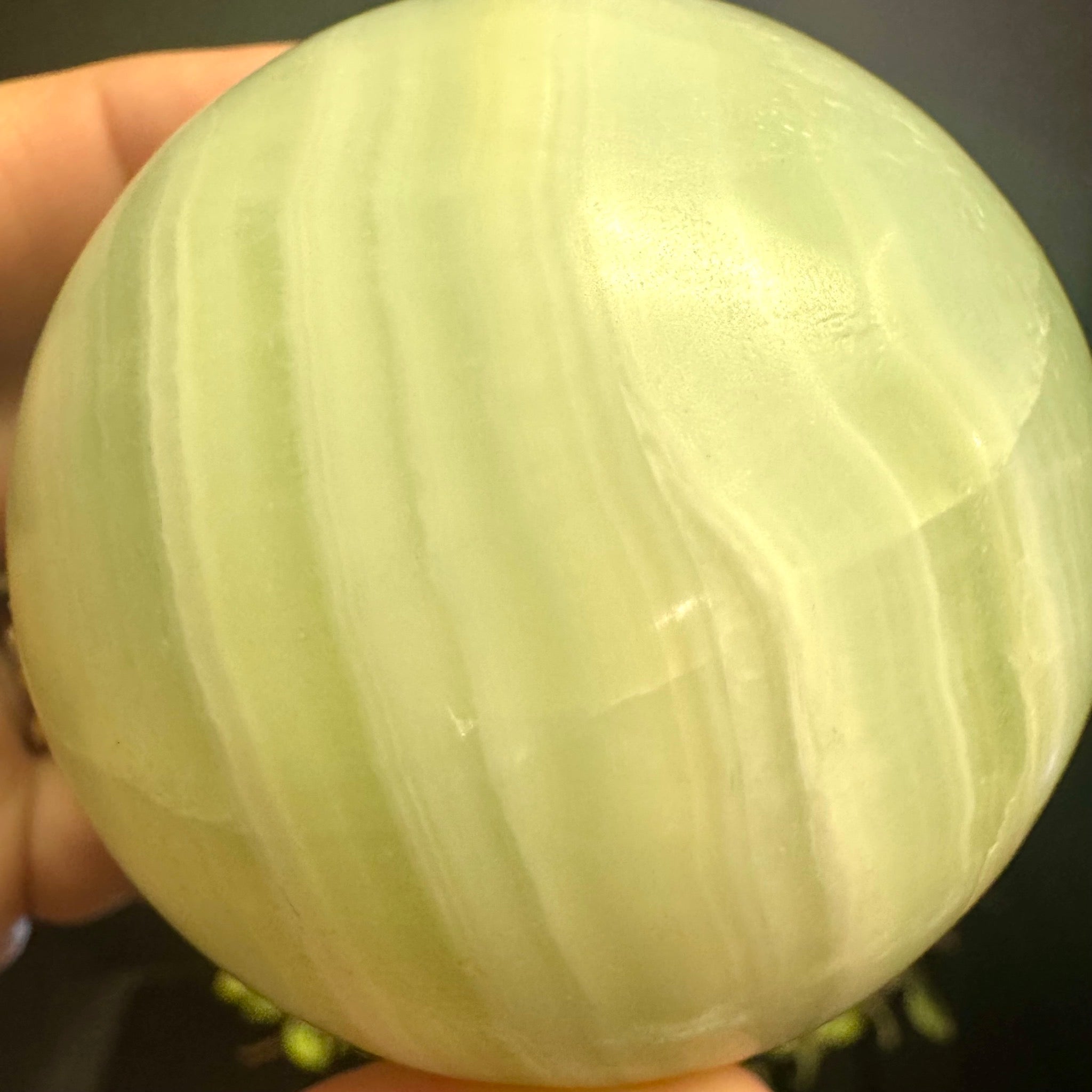 Pistachio Calcite Sphere