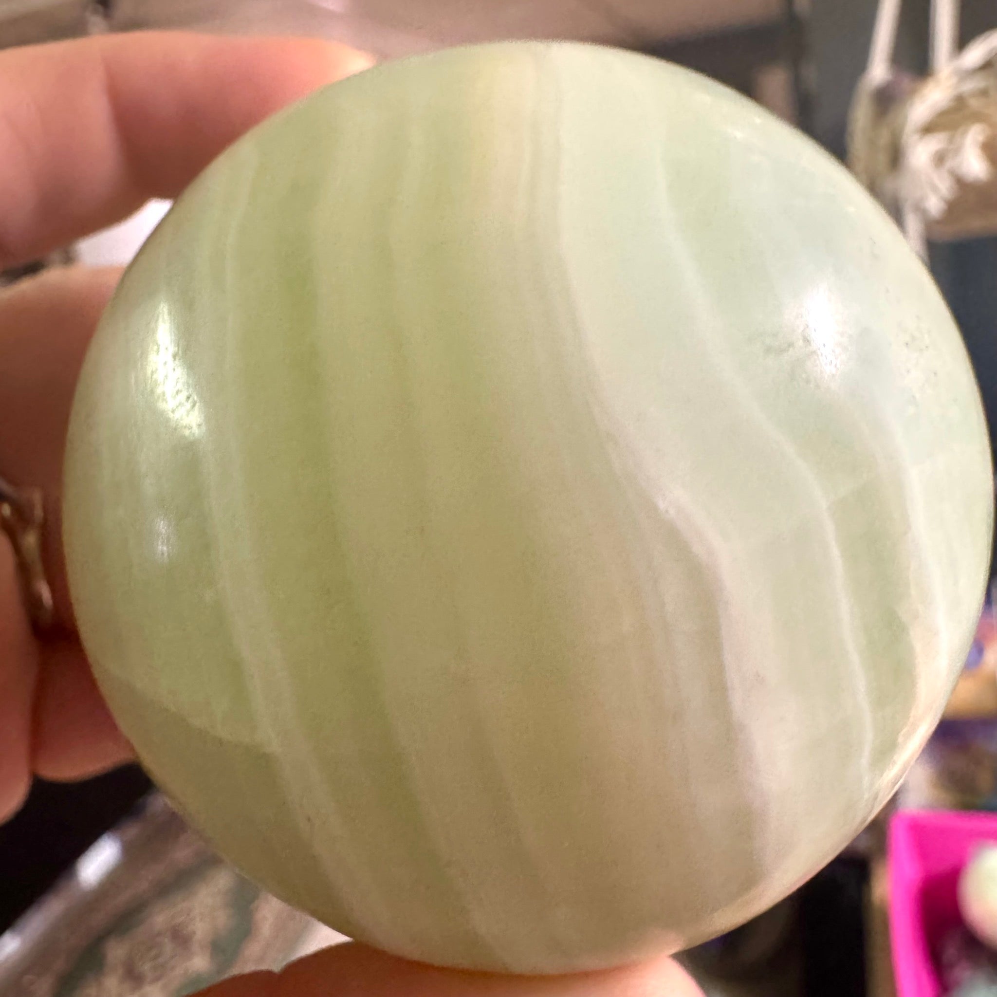 Pistachio Calcite Sphere