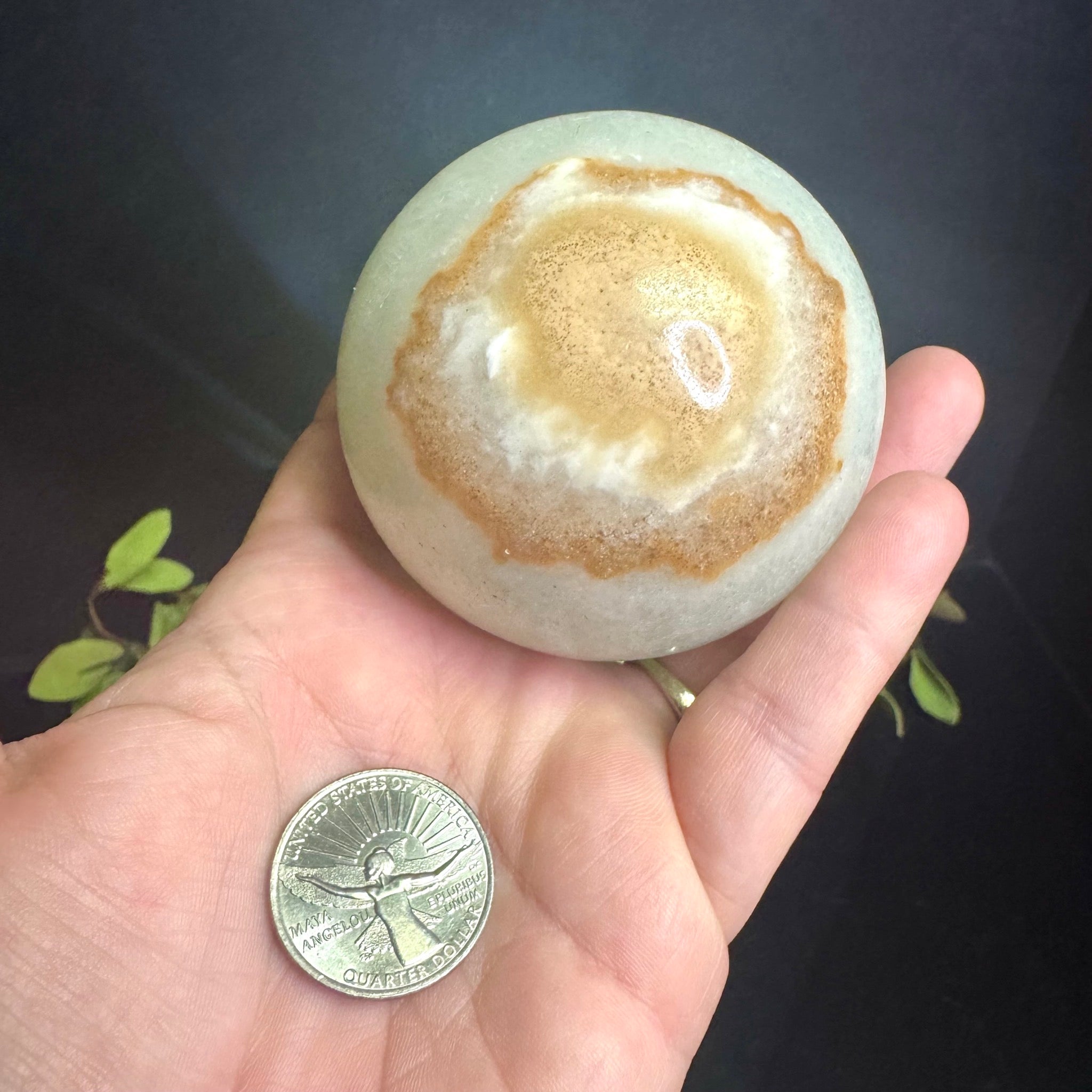 Pistachio Calcite Sphere
