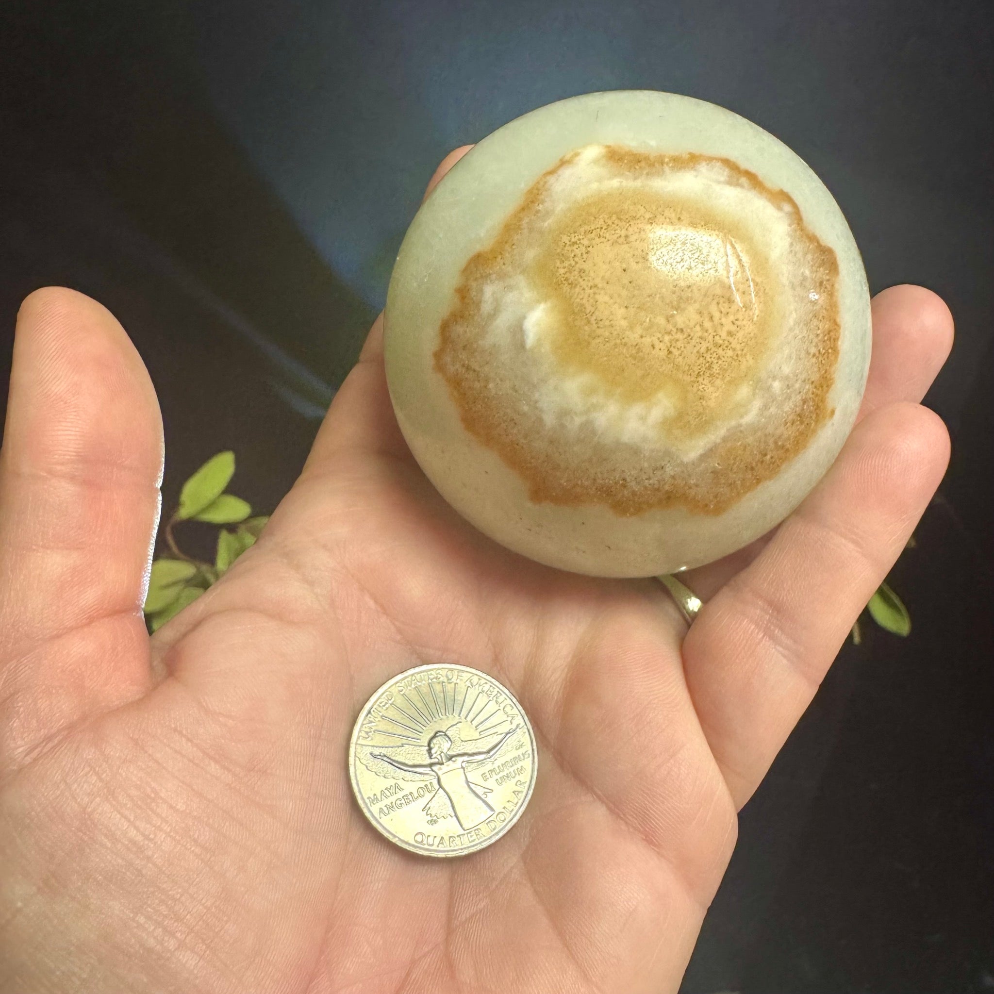 Pistachio Calcite Sphere